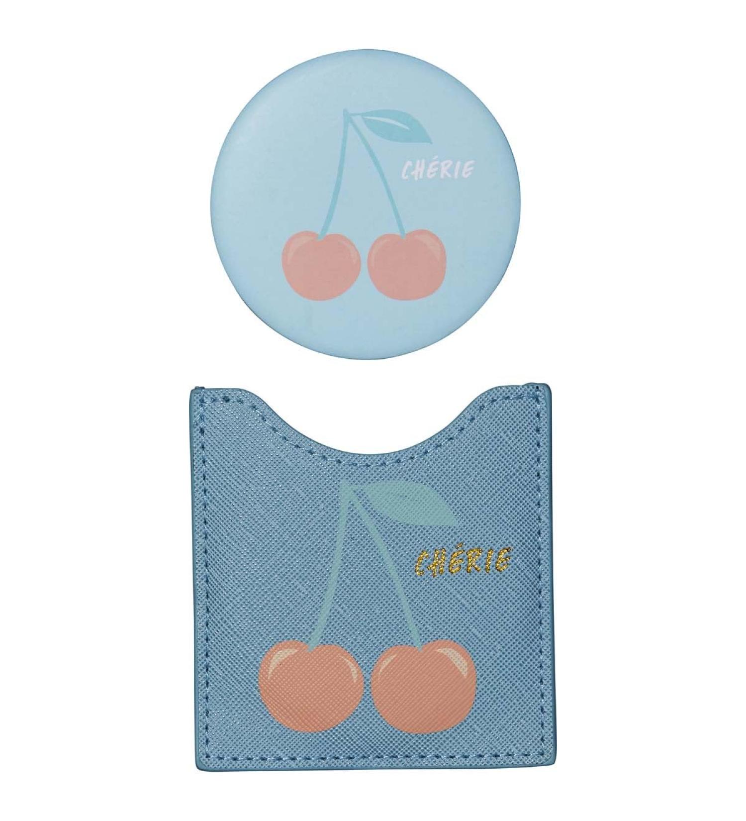 Buy Draeger Round Mirror Cherries Perfect Pocket Mirror for Birthdays & All Occasions | 8.5 cm x 8 cm | International Shipping Available - Buy Online on SooperMarket.com