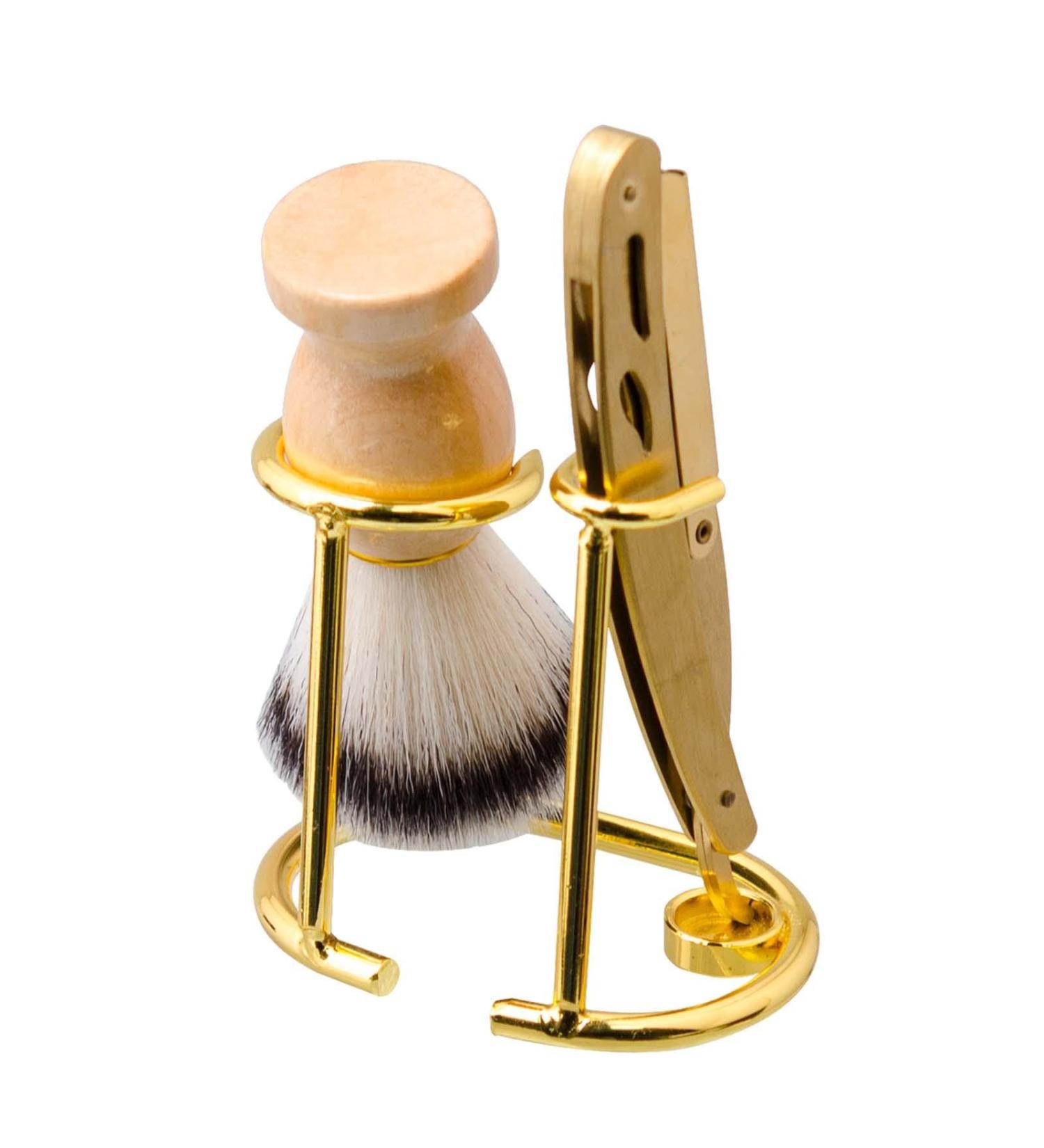 Premium Magidal Wet Shaving Set - Durable Brushes & Cleaning Tools for Valentine's Day & Festivals - Gold Edition - Buy Online on SooperMarket.com