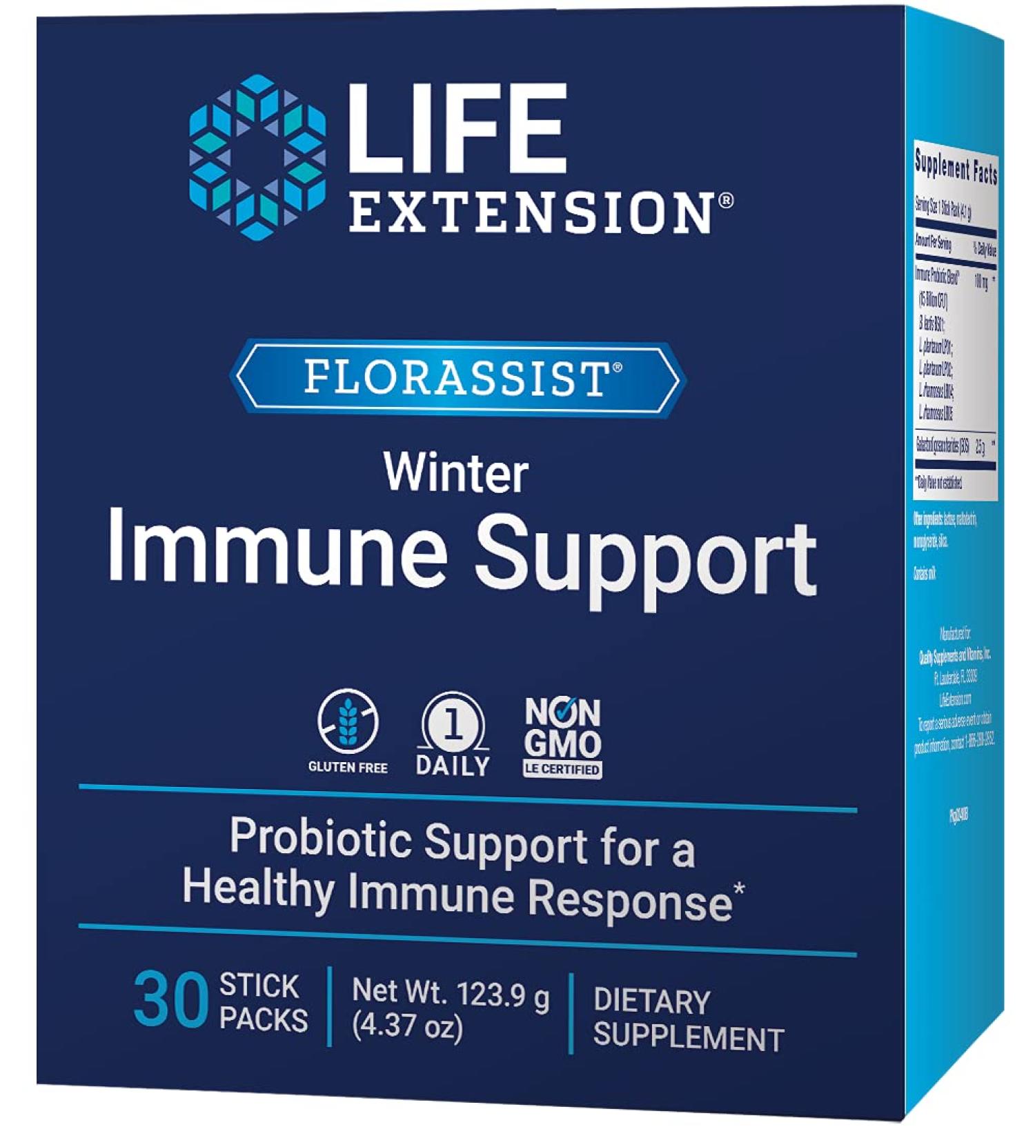 Life Extension FLORASSIST Winter Immune Support - 30 Stick Packs for Optimal Health - Buy Online on SooperMarket.com