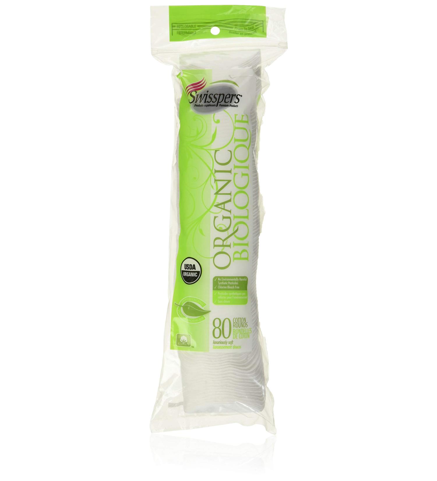 Swisspers Organic 80 Count Cotton Rounds 80 Count (Pack of 1) - Buy Online on SooperMarket.com