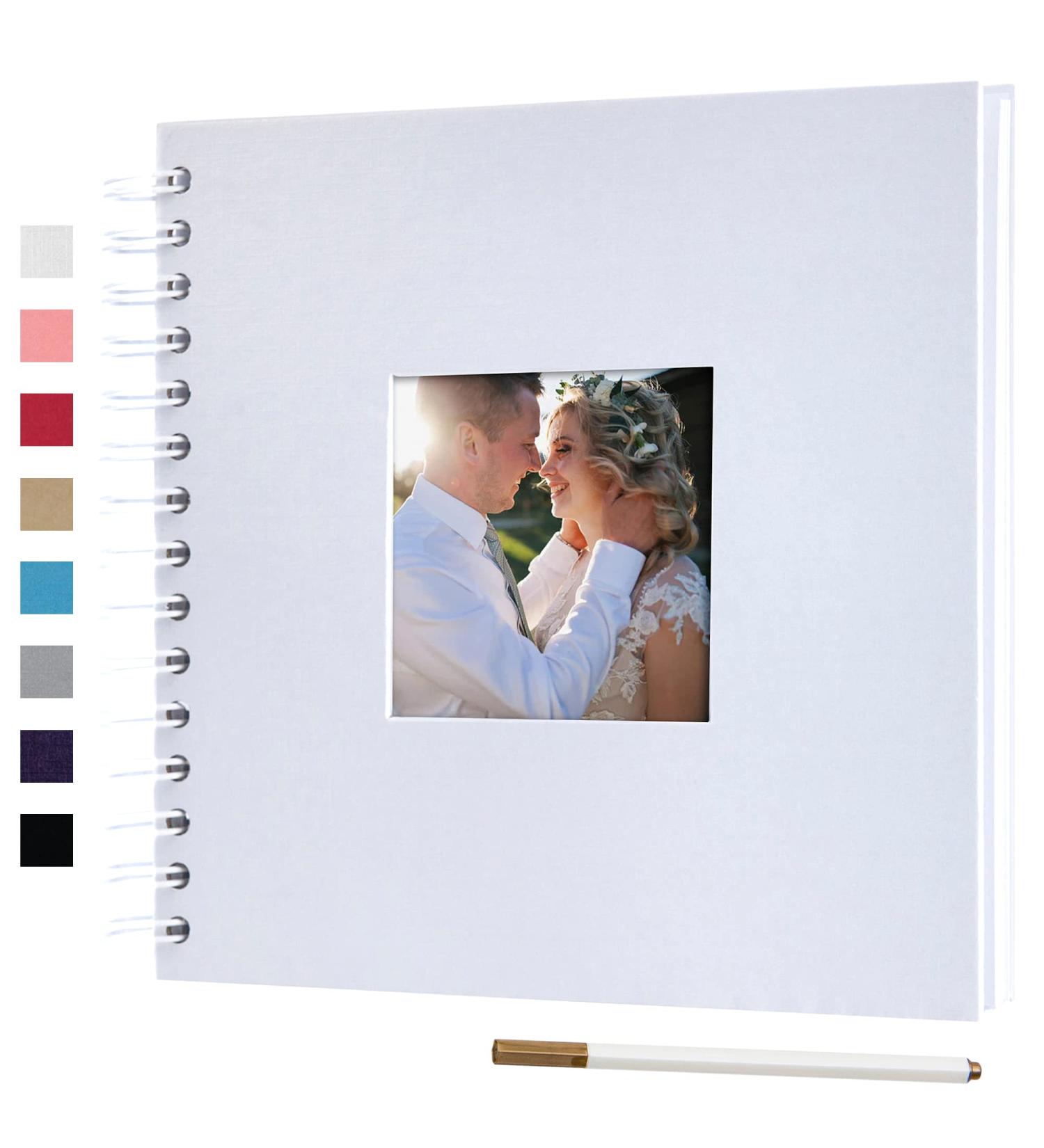 Small 8x8 DIY Scrapbook Photo Album | 80 Pages, Hardcover Craft Paper | Anniversary & Valentines Day Gift | White 8x8 Inch - Buy Online on SooperMarket.com