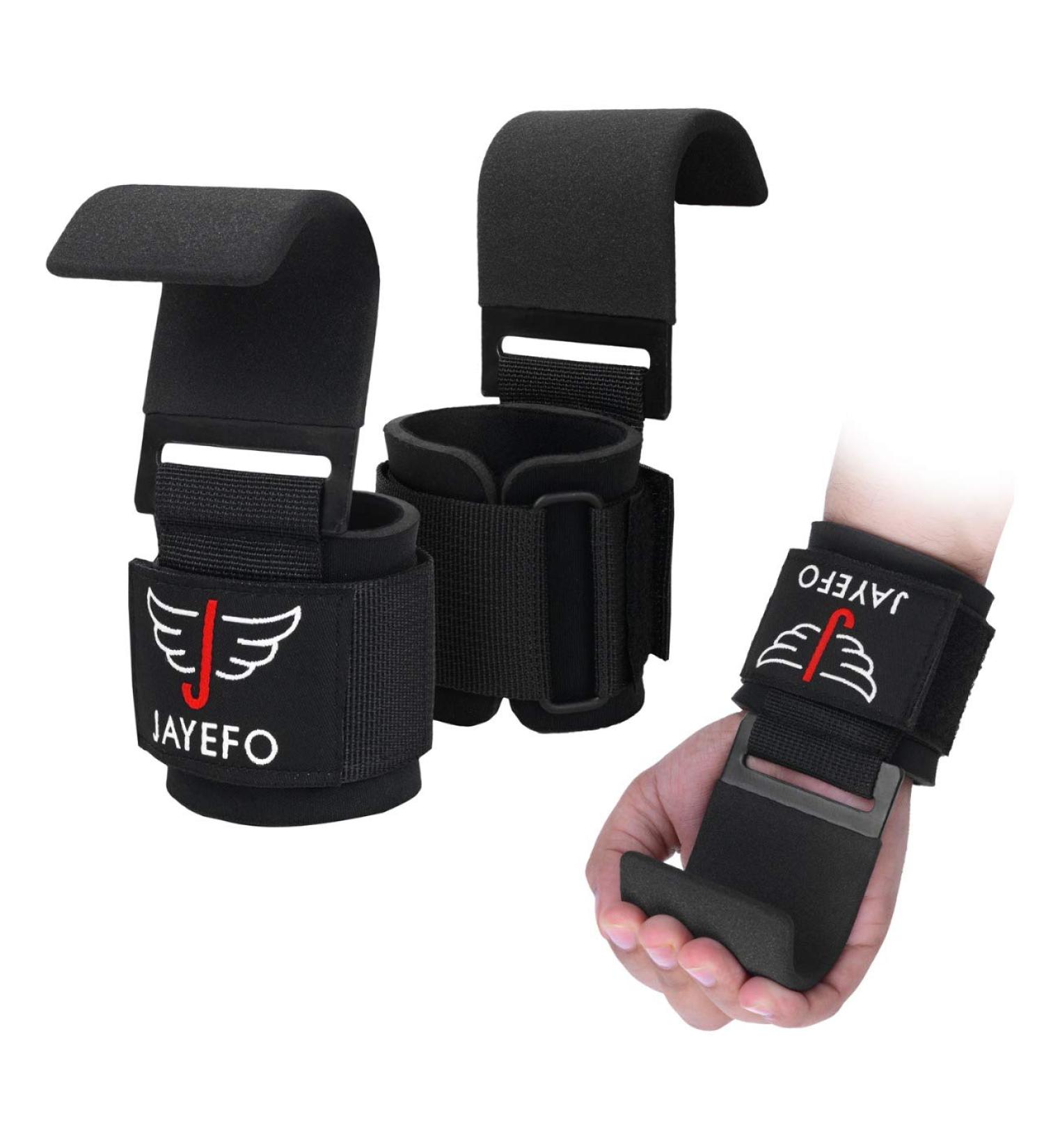 Jayefo Weight Lifting Hooks and Deadlift Straps - Pull up Grips for Men - Home and Gym Workout Essential - Buy Online on SooperMarket.com