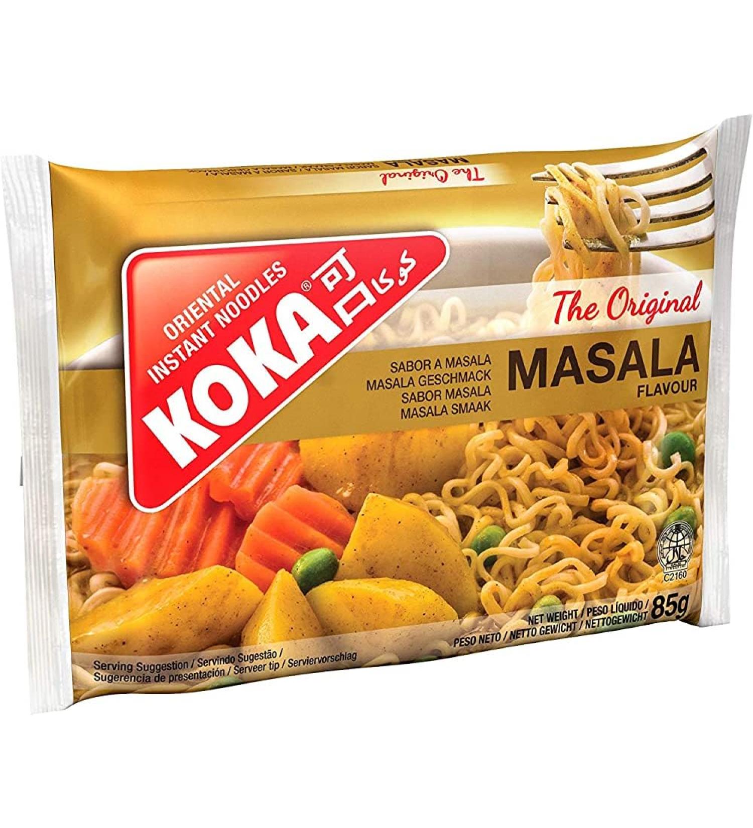 Koka Oriental Style Instant Noodles | Masala Flavour | Snack or Meal Accompaniment | Ready in 2 Minutes | 85g (Pack of 30) - Buy Online on SooperMarket.com