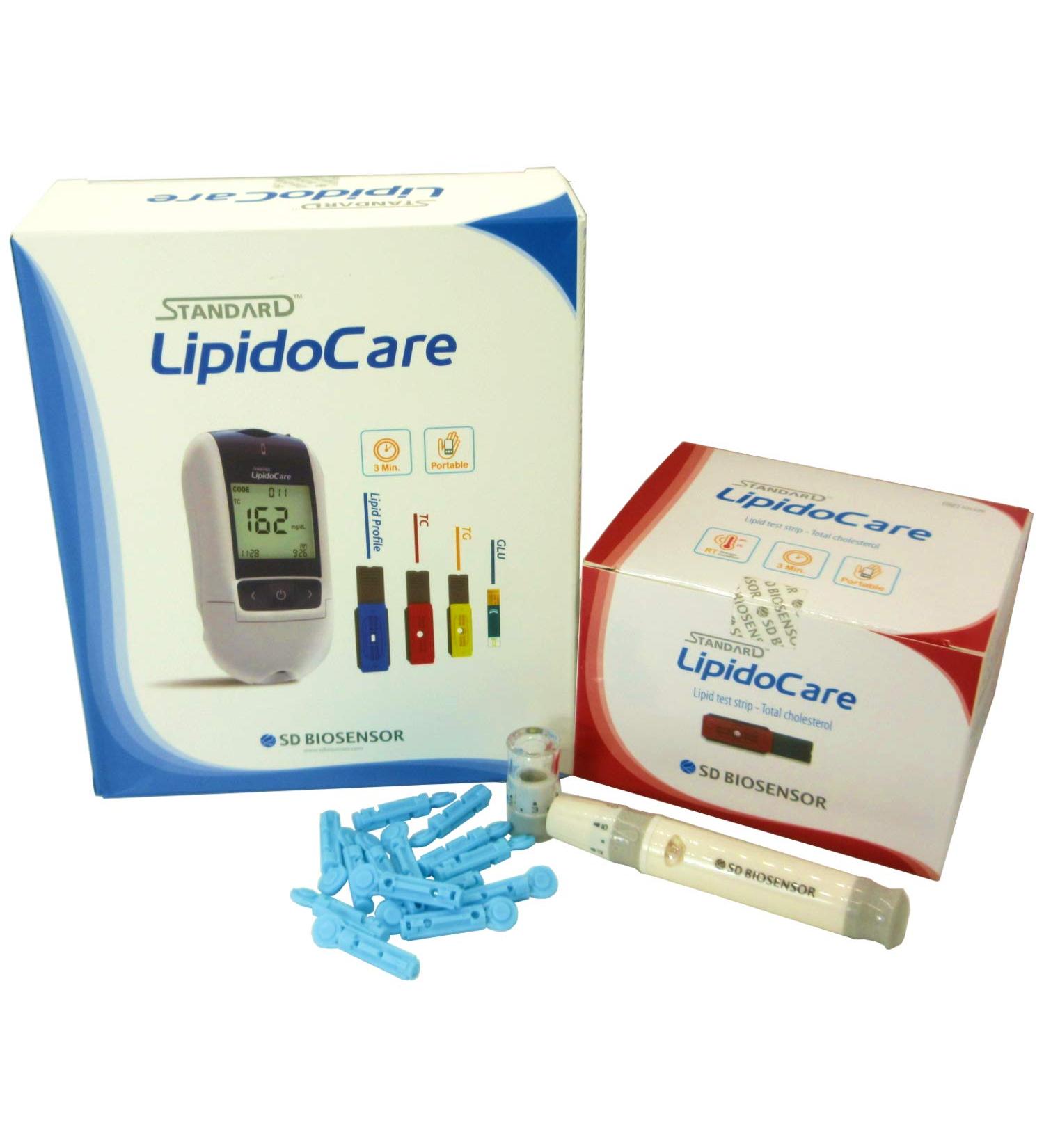 LipidoCare Meter + Total Cholesterol Test Strips + Lancing Device and Lancets Meter + TC Strips + Lancets & Lancing Device - Buy Online on SooperMarket.com