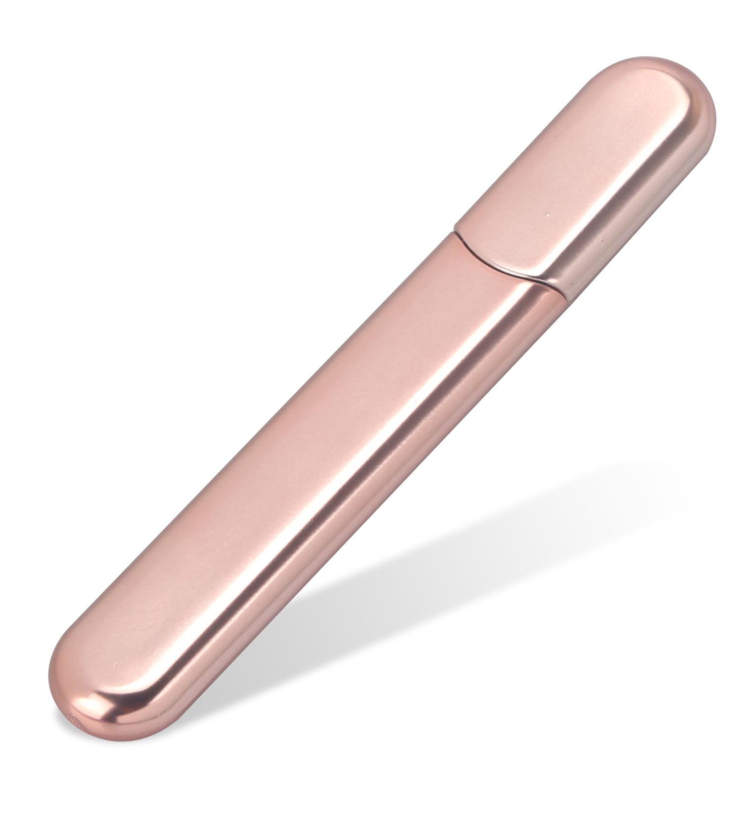 Premium Glass Nail File with Case - Crystal Diamond Salon Quality Beauty Nail Buffer for Natural and Acrylic Nails - Perfect Christmas Gift for Men and Women - Apricot - Buy Online on SooperMarket.com