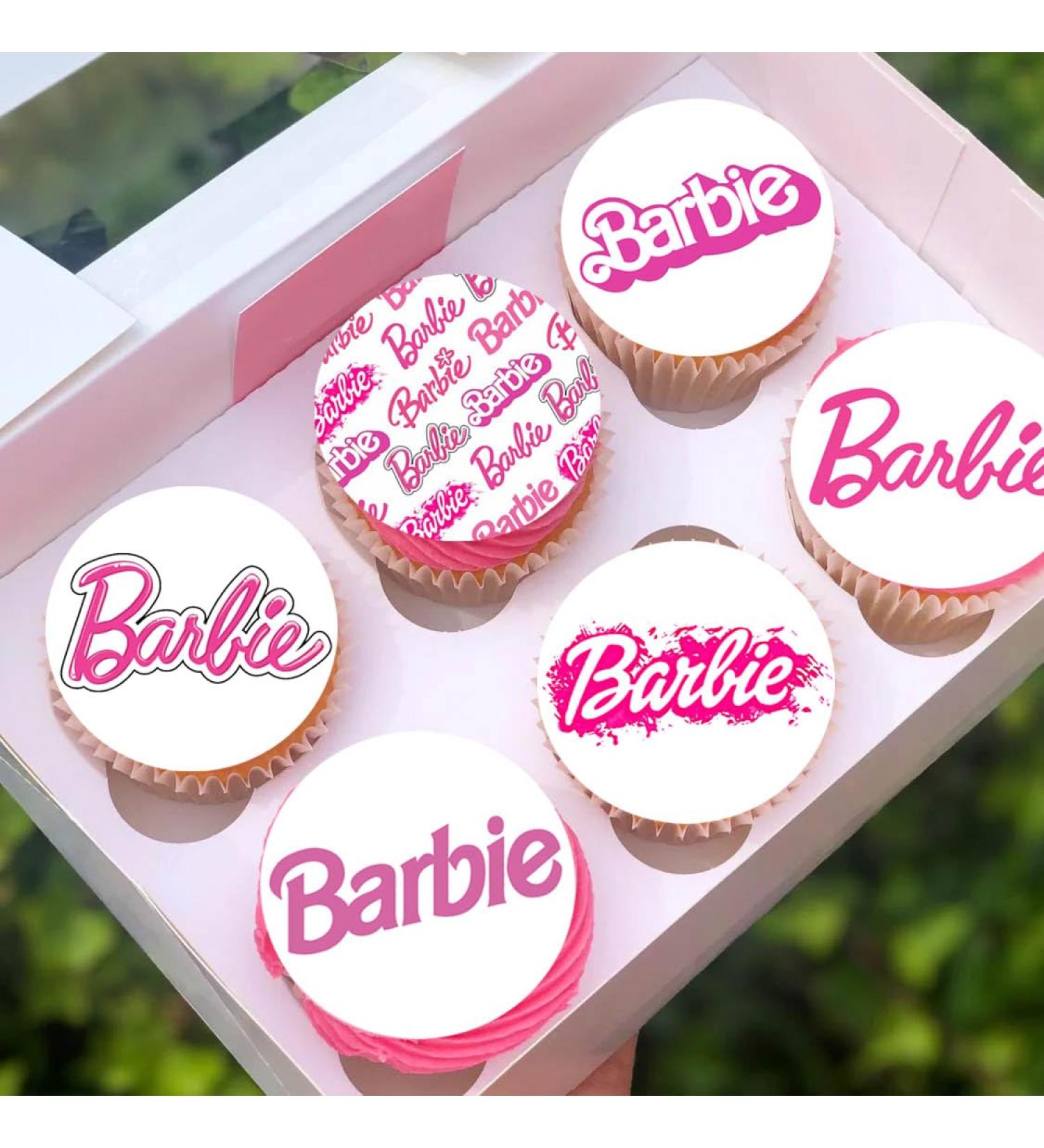 24 x Pre-Cut Barbie 8 Edible Stand up Wafer/Rice Paper Cupcake Cake Toppers Birthday Party Pink Decorations - Buy Online on SooperMarket.com