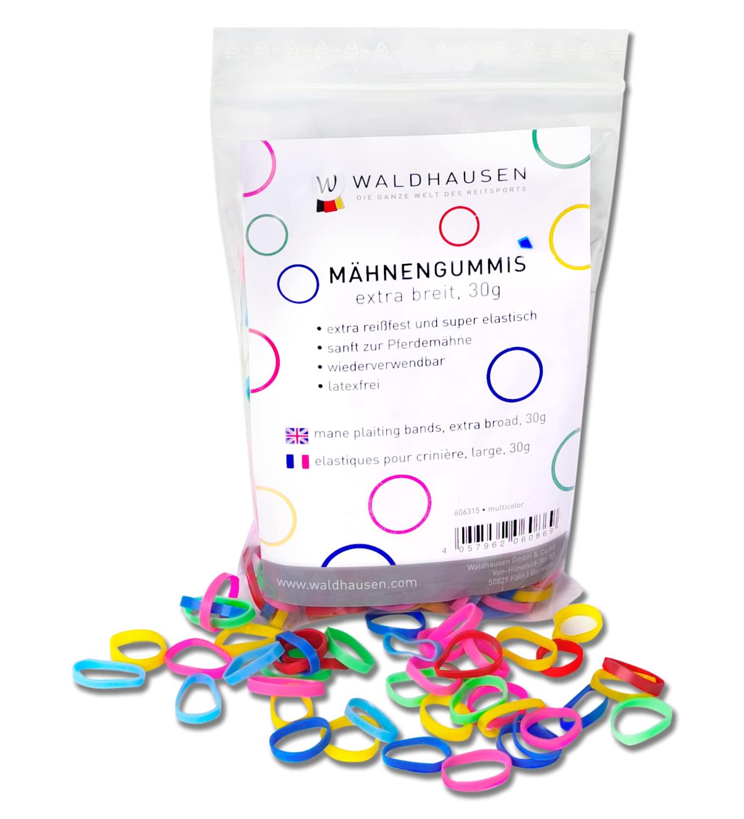 WALDHAUSEN mane elastics extra wide multicolor