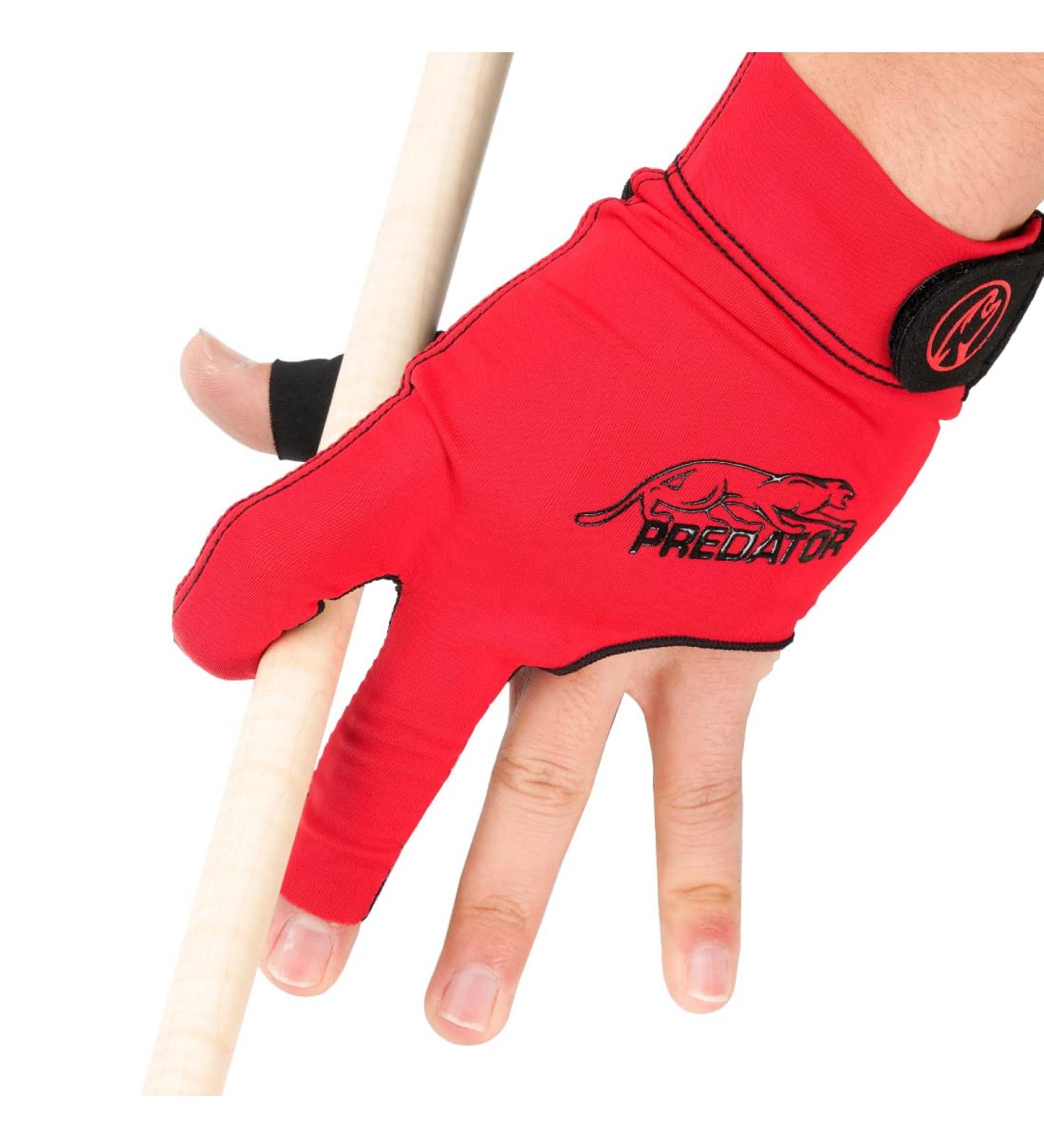 Critical Predator Billiard Glove - Non-Slip Lycra Fabric, Red - Buy Online on SooperMarket.com