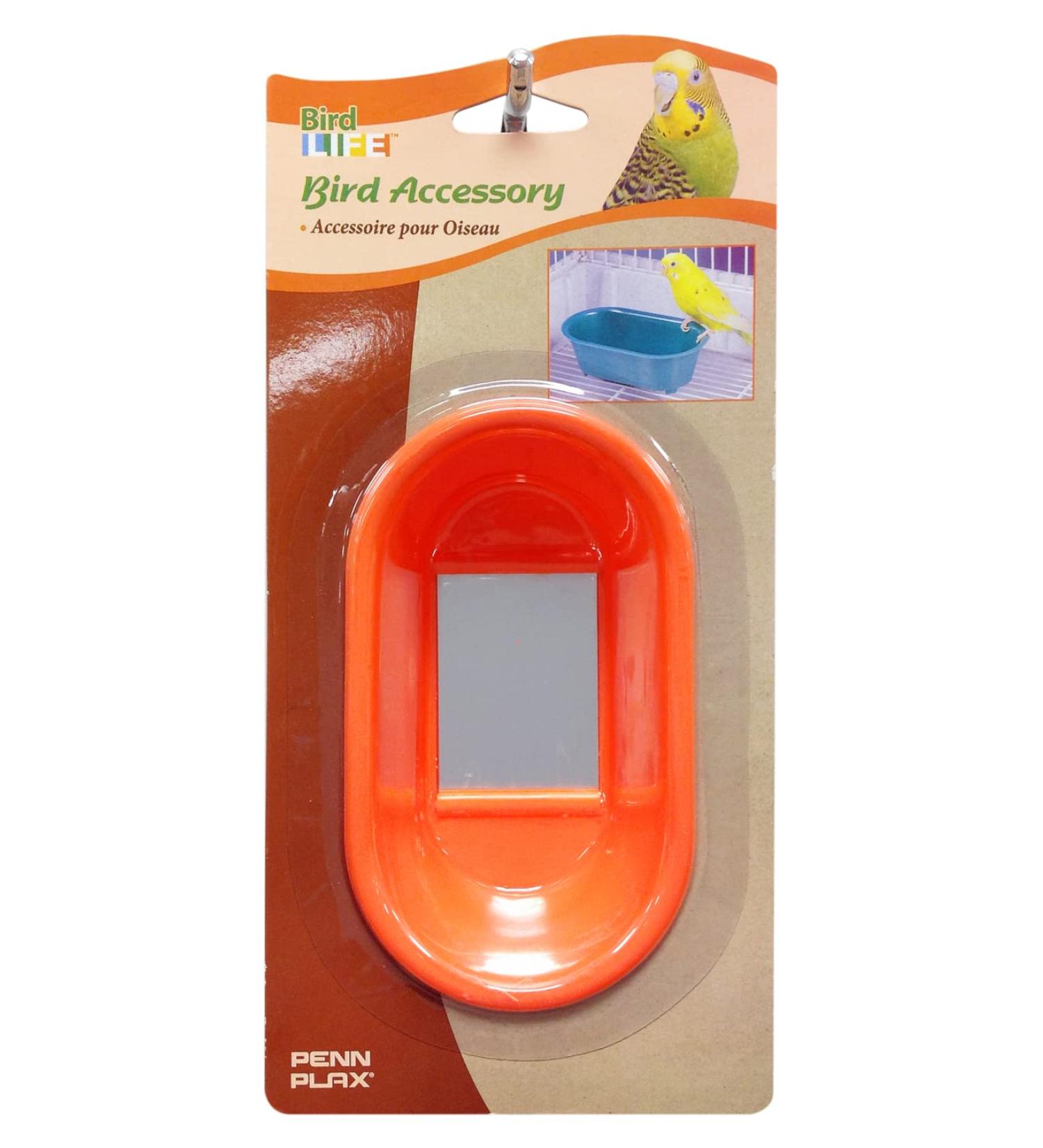 Penn-Plax Bird Bath with Mirror for Small Birds - Easy Setup (BA513) - Buy Online on SooperMarket.com