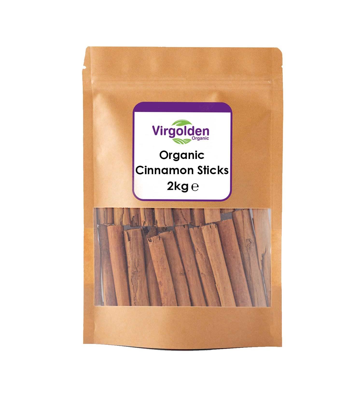 Organic Ceylon Cinnamon Sticks (Quils) 2kg by Virgolden Organic - Buy Online on SooperMarket.com
