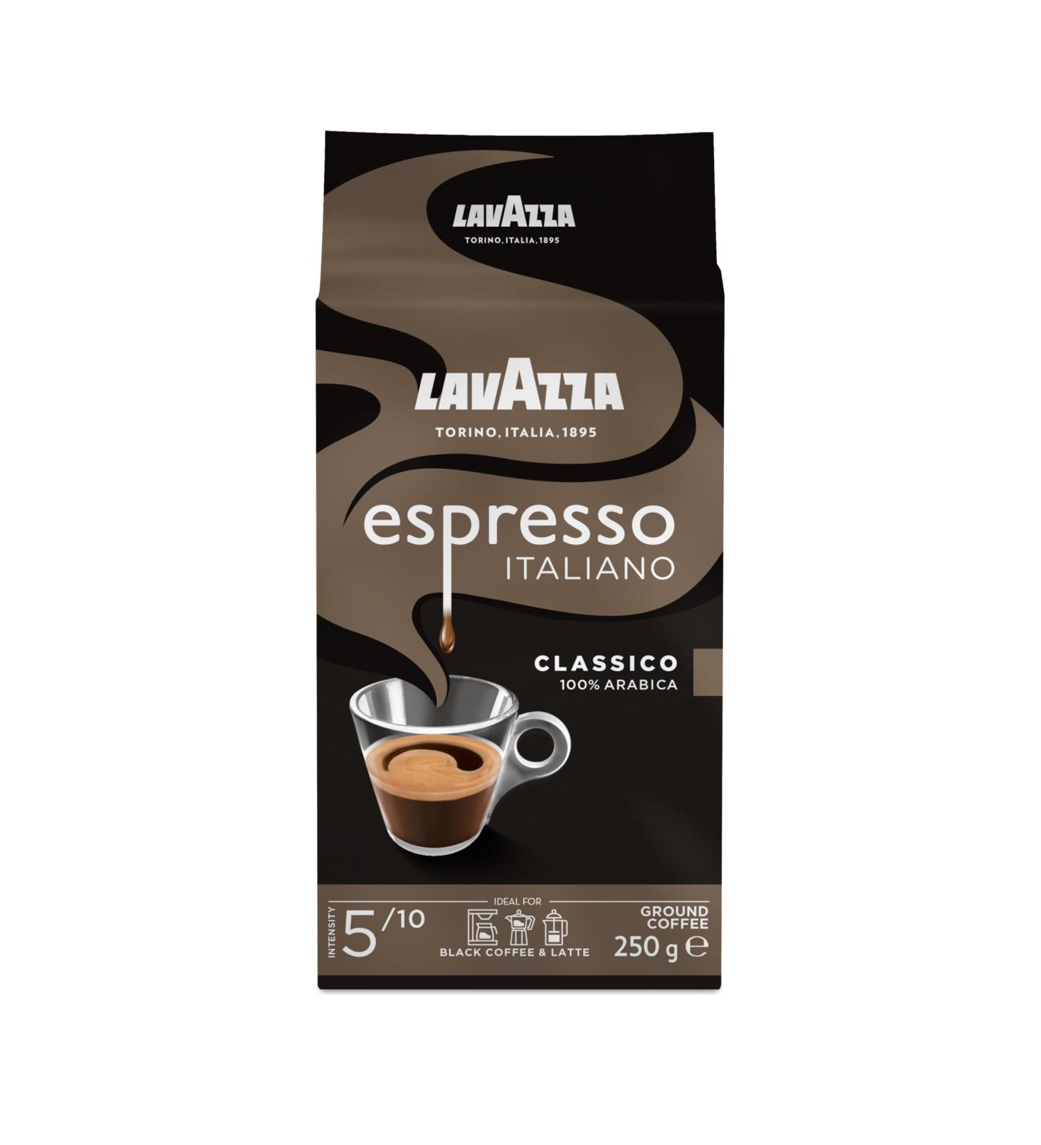 Buy Lavazza Espresso Italiano Classico - 100% Arabica Ground Coffee | Floral & Fruity Aroma | Ideal for Mocha & Filter Coffee - 250g - Buy Online on SooperMarket.com