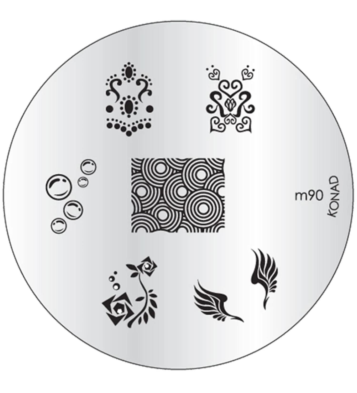 Konad stencil stamping stamping stencil M90