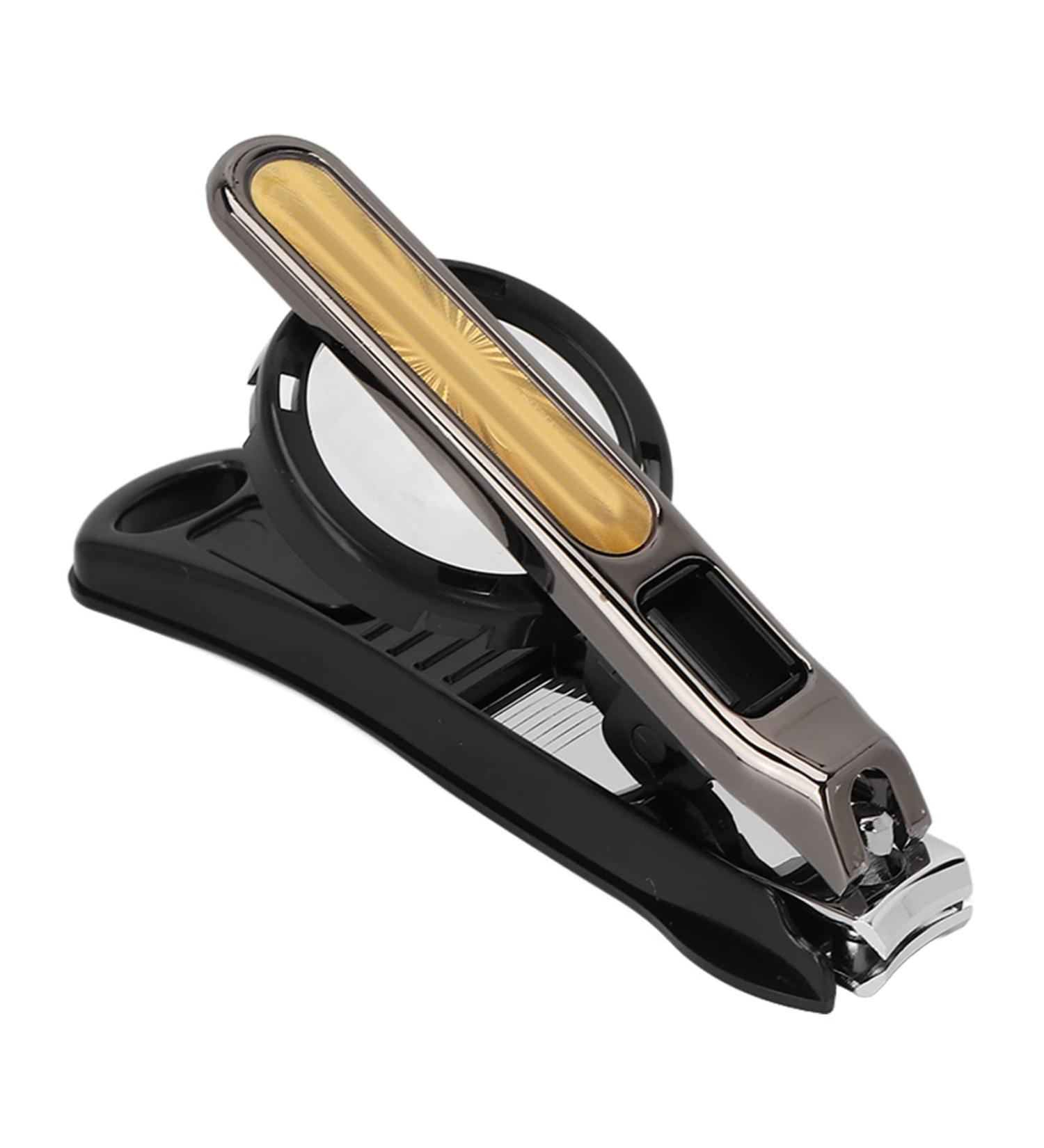 Nail Clipper Nail Trimmer with Removable Magnifying Glass Heavy Duty Fingernails Toenails Clipper for Elderly or Visually Impaired (Black) - Buy Online on SooperMarket.com