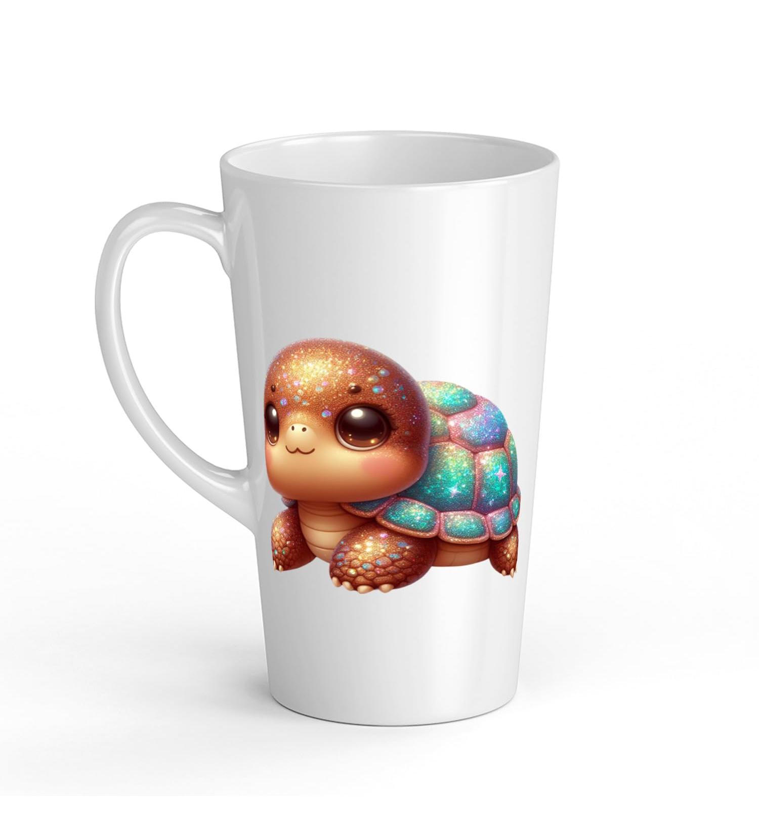 White Ceramic Baby Turtle Mug - Large 483 ml Perfect for Hot Chocolate or Milk Fun and Easy to Use