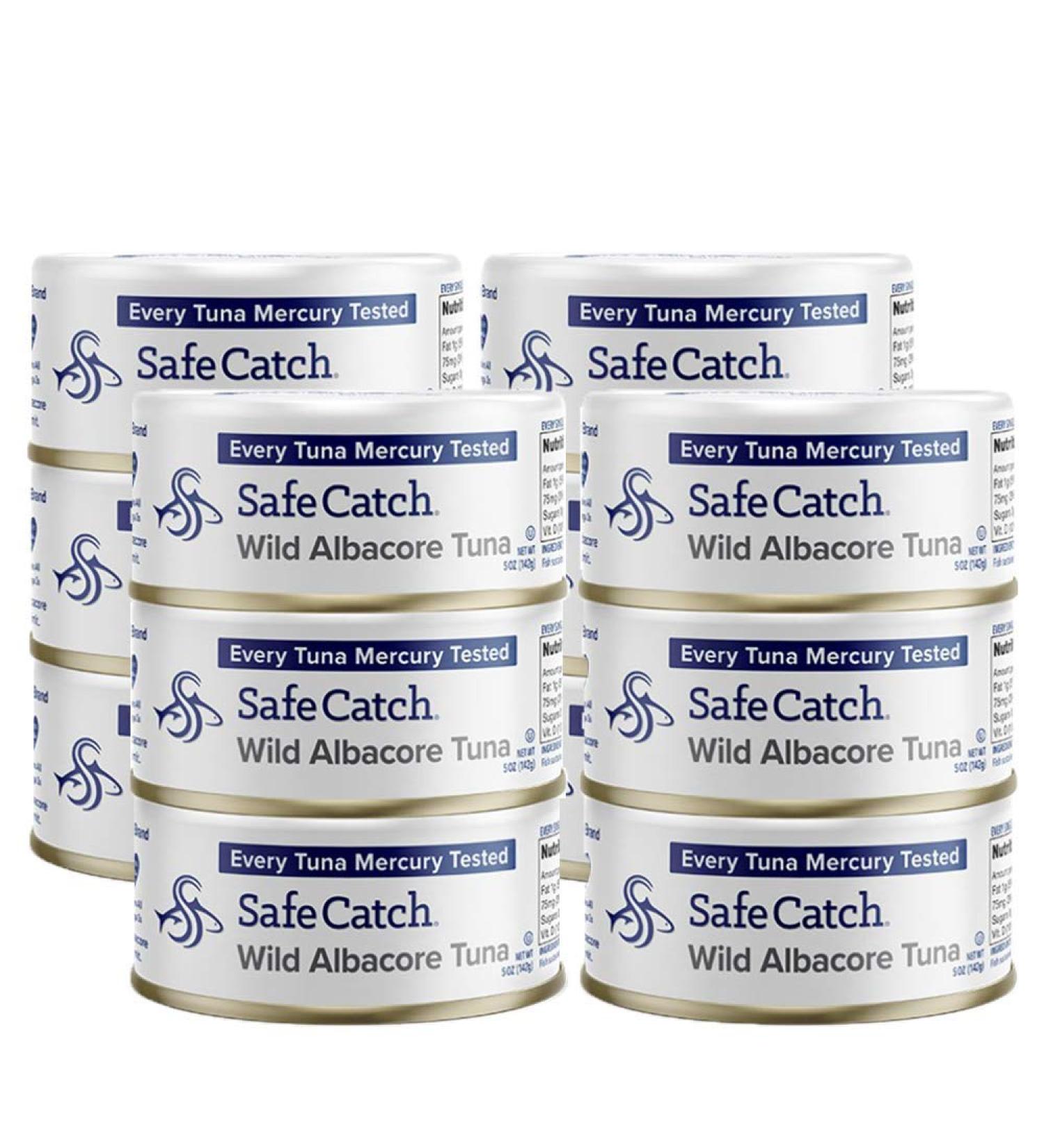 Safe Catch Wild Albacore Tuna Canned - Low Mercury, High Protein, Gluten-Free Keto Food - Non-GMO, Kosher, Paleo-Friendly - Pack of 12, 5oz Each - Buy Online on SooperMarket.com