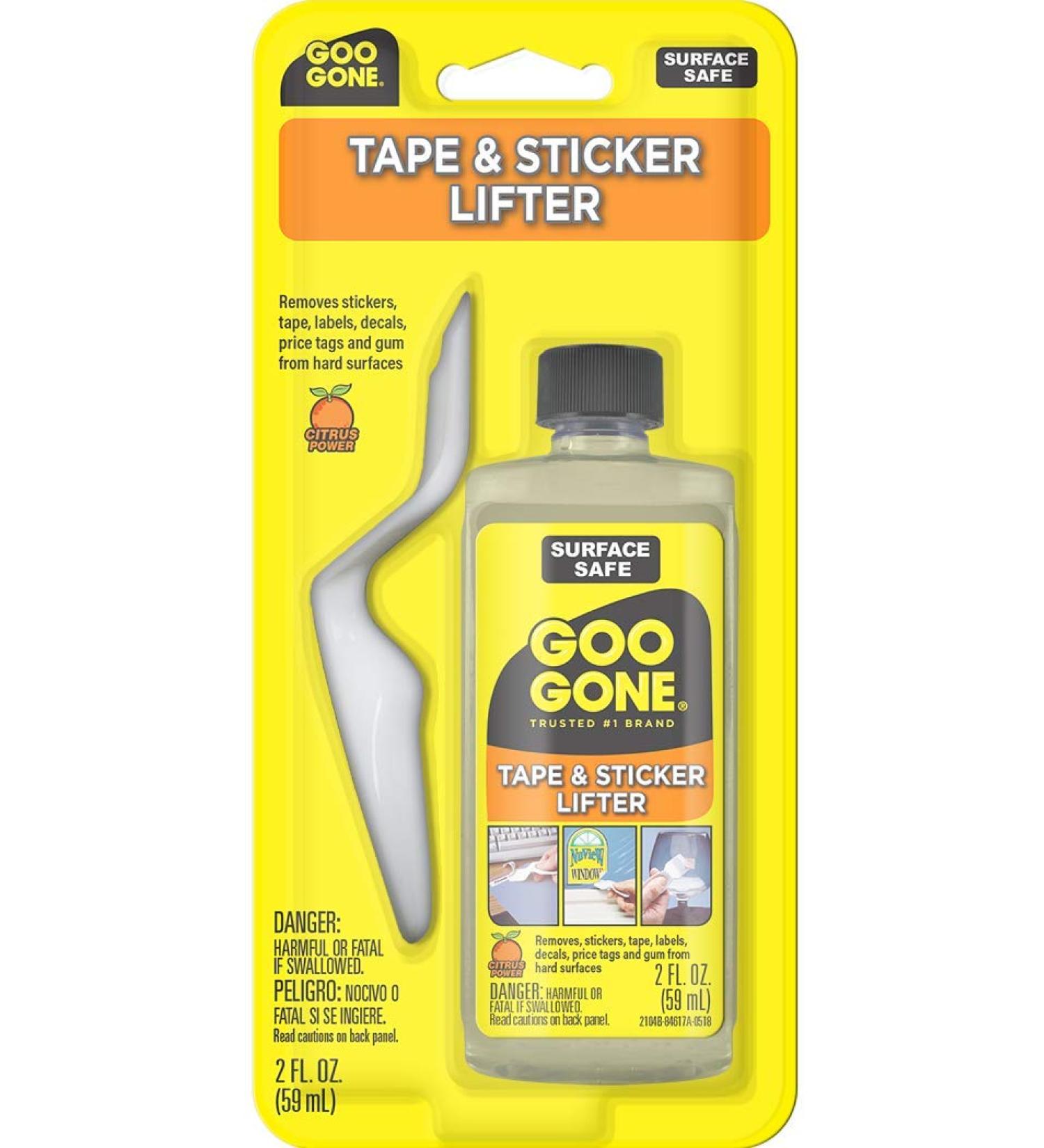 Goo Gone Sticker Lifter - 2 oz Adhesive Remover for Stickers Tape Labels & Gum - Citrus Power for Easy Cleanup - Buy Online on SooperMarket.com