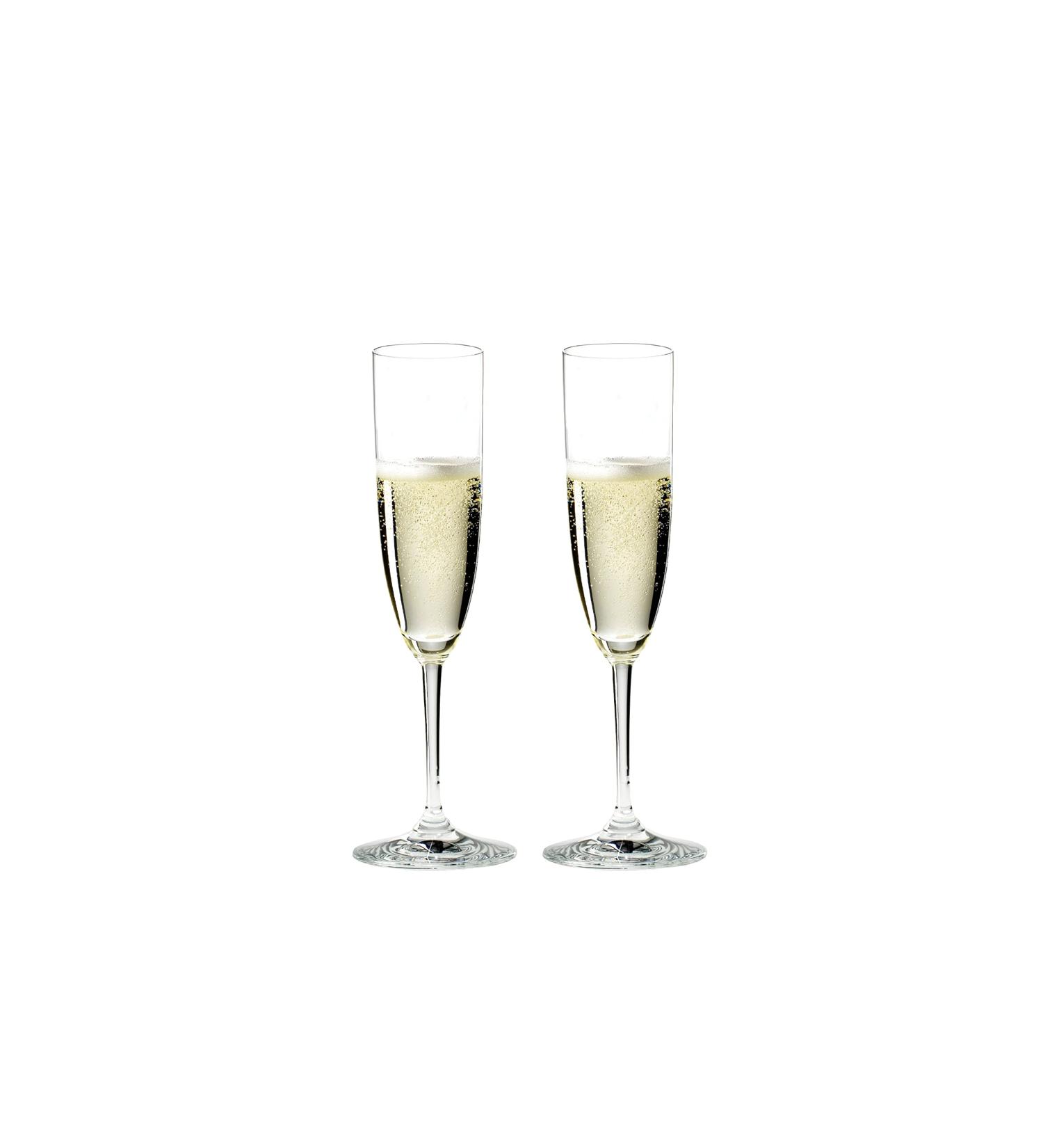 Riedel Vinum Champagne Glasses - Set of 2 | 2 Count Pack | Elegant Crystal Glassware - Buy Online on SooperMarket.com