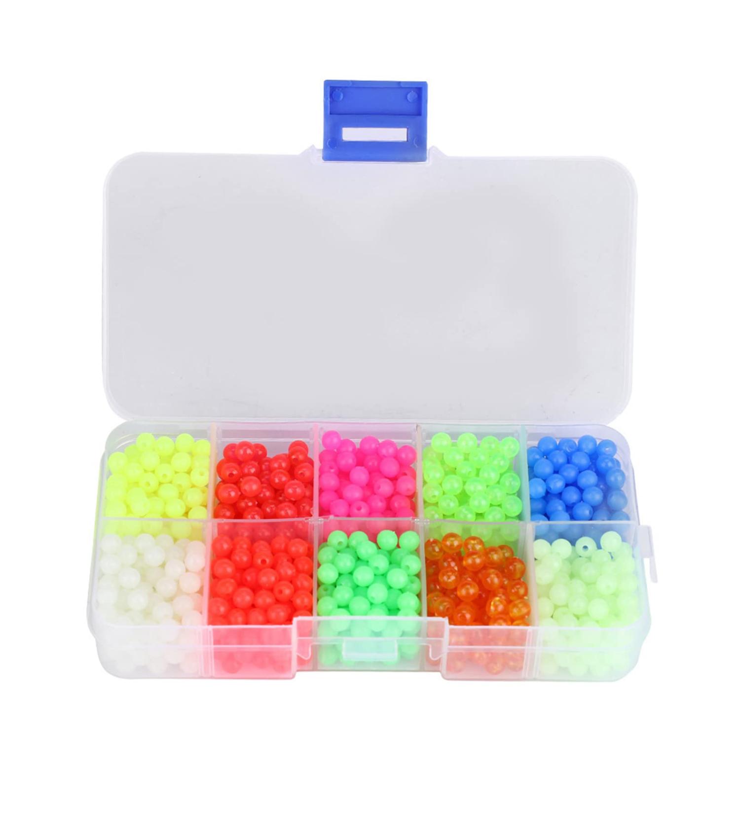 Tomotato 1000 Pcs Round Plastic Fishing Beads - Premium Bait Tackle Set for Outdoor Fishing - Fast International Shipping - Buy Online on SooperMarket.com