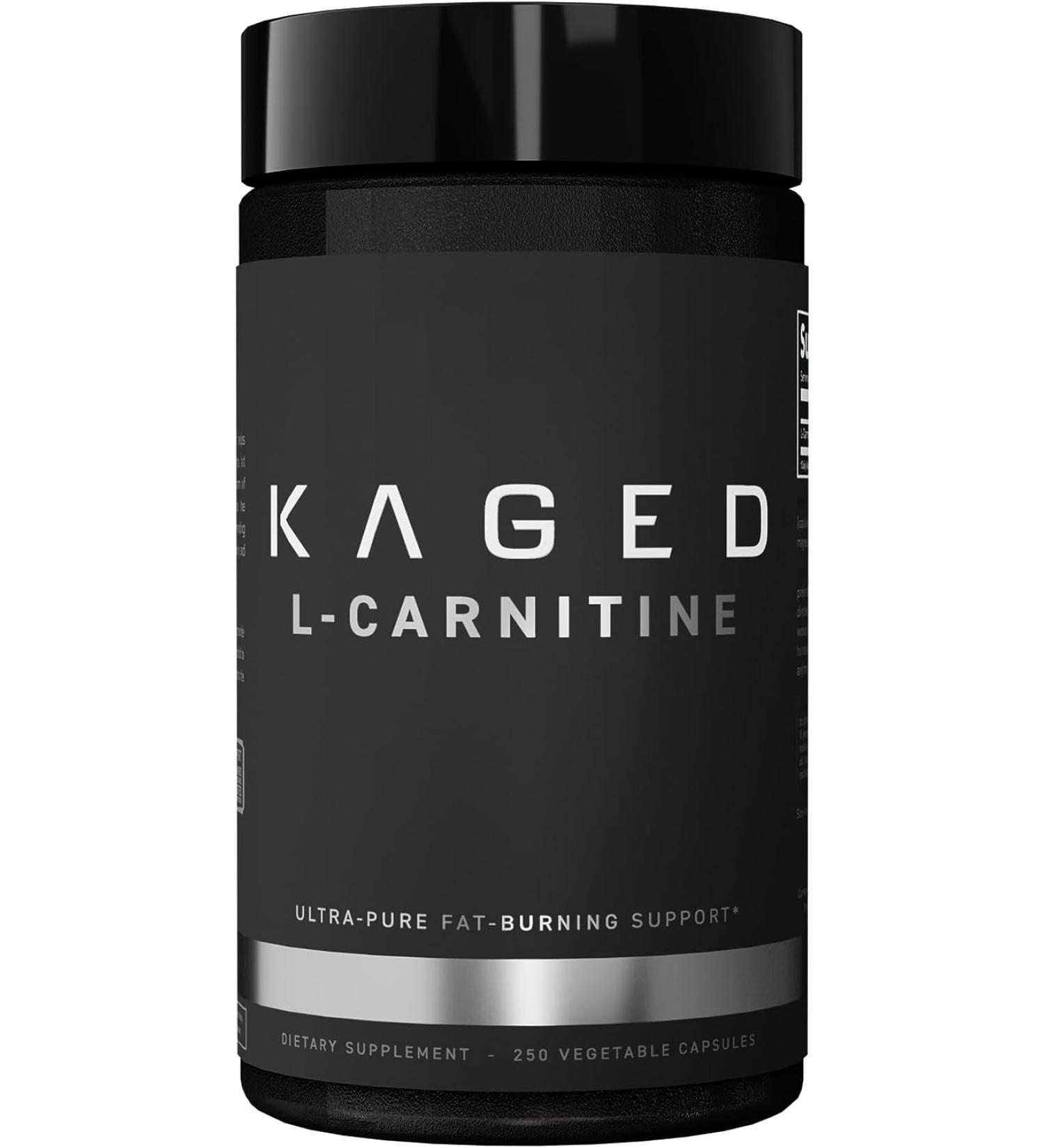 Kaged Muscle Premium L-Carnitine 500mg | Stimulant-Free for Men & Women | Supports Muscle Recovery & Soreness Reduction | 250 Veggie Capsules - Buy Online on SooperMarket.com
