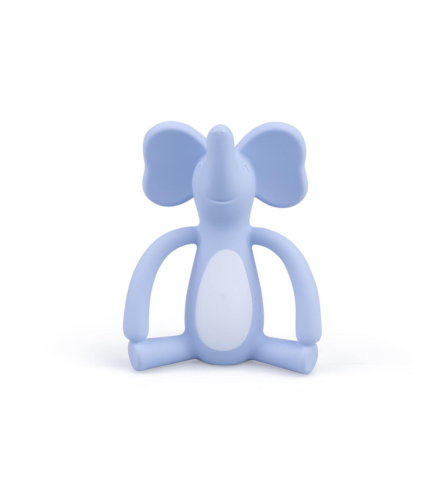 GILIGUMS 10428 Elephant Teether Ring - Blue | Safe Teething Toy for Infants | International Shipping Available - Buy Online on SooperMarket.com