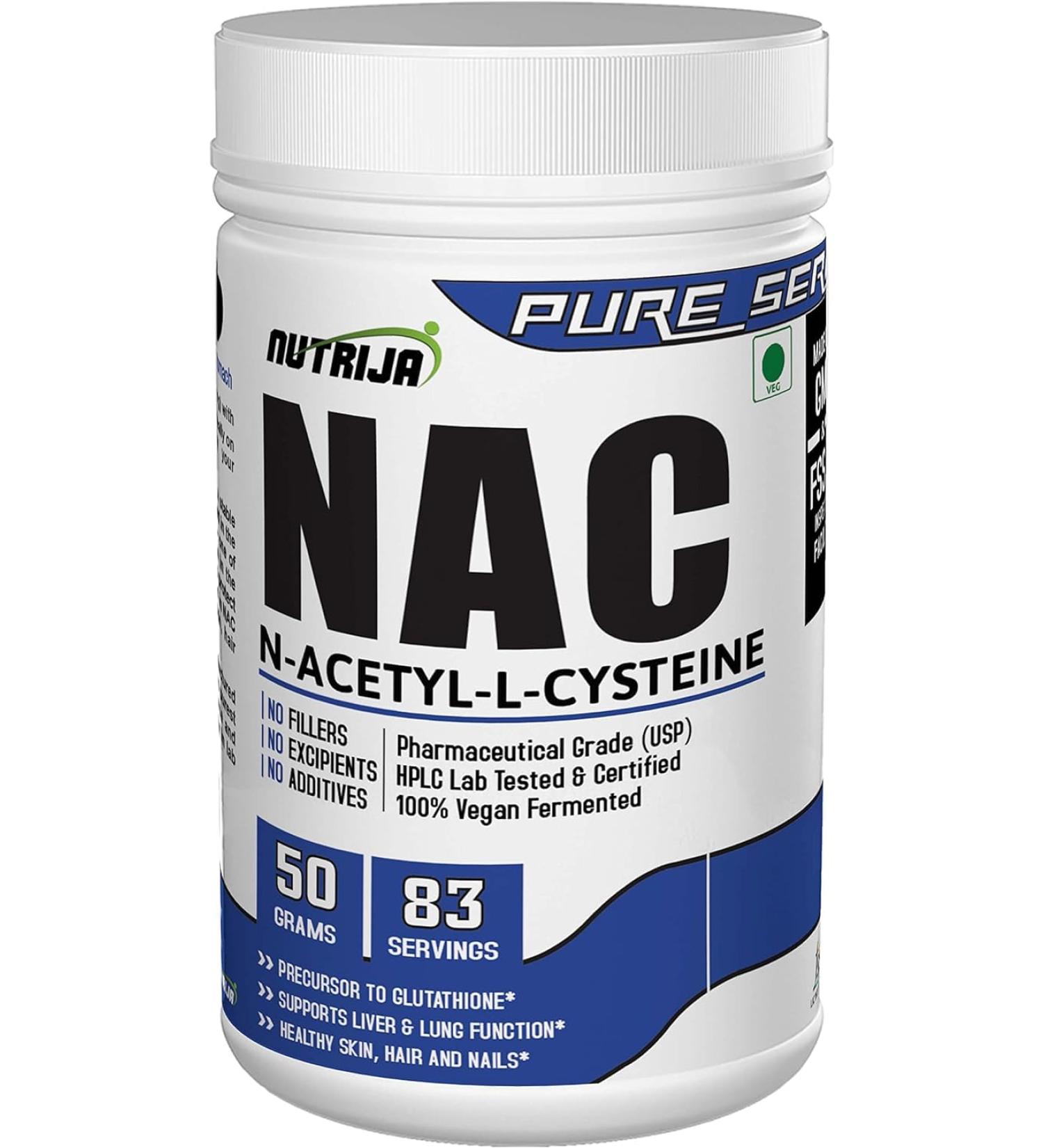 NAC (N-Acetyl L-Cysteine) Powder | Liver & Antioxidant Support (50Grams) - Buy Online on SooperMarket.com