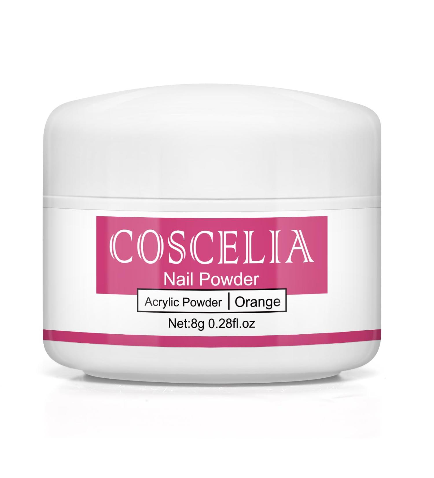 COSCELIA Acrylic Powder for Nails - 8g Orange 045 | Best Nail Extension Supplies for Professional & DIY Use - Fast International Shipping - Buy Online on SooperMarket.com
