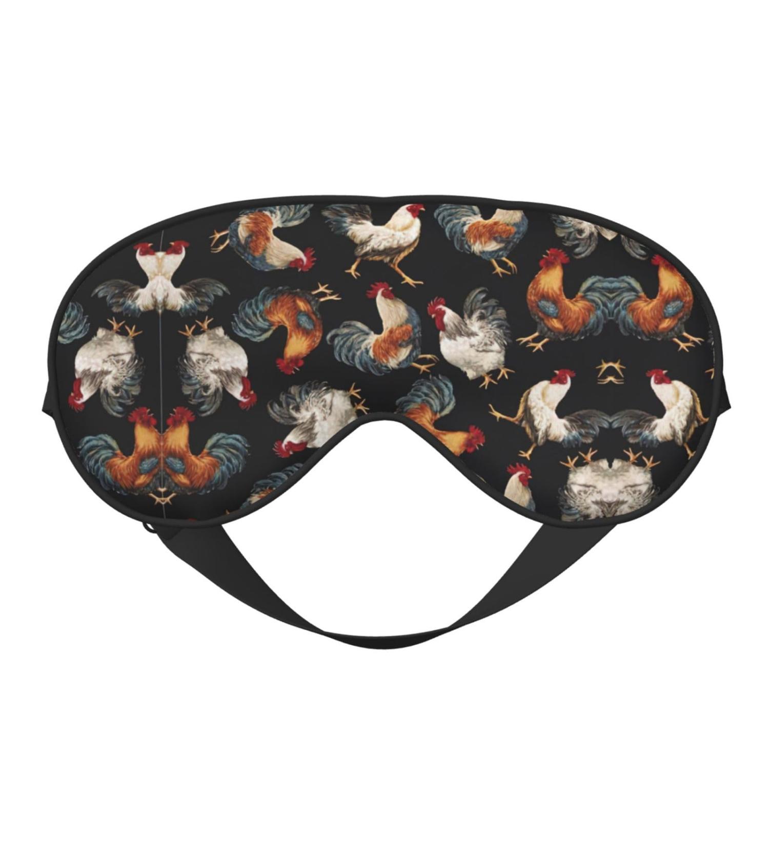 French Roosters Soft Sleep Eye Mask | Breathable Female Eye Patch for Travel & Relaxation - Buy Online on SooperMarket.com