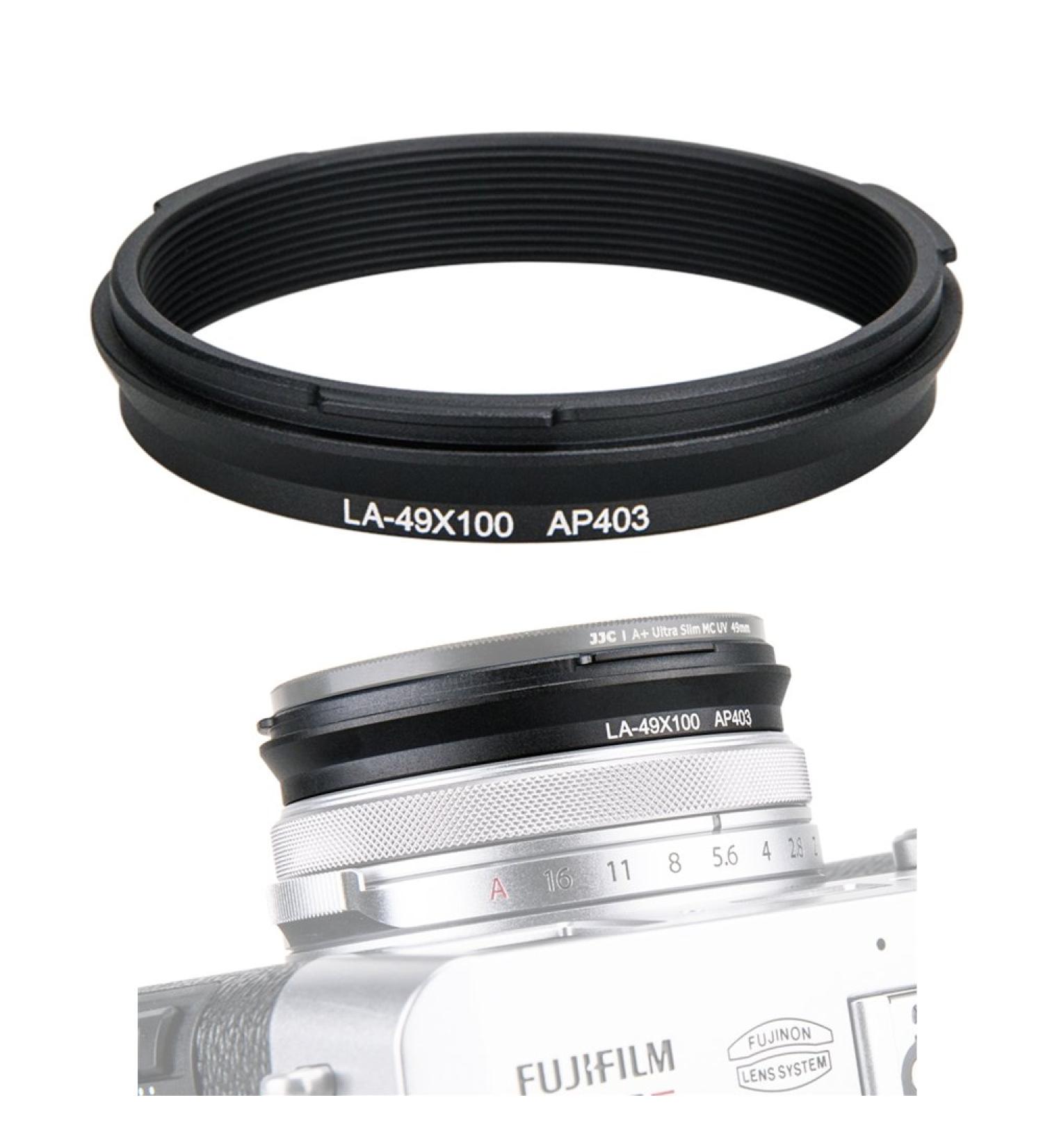 49mm Metal Lens Filter Adapter Ring for Fujifilm X100V X100F X100T X100S X100 X70 Cameras Black - Buy Online on SooperMarket.com