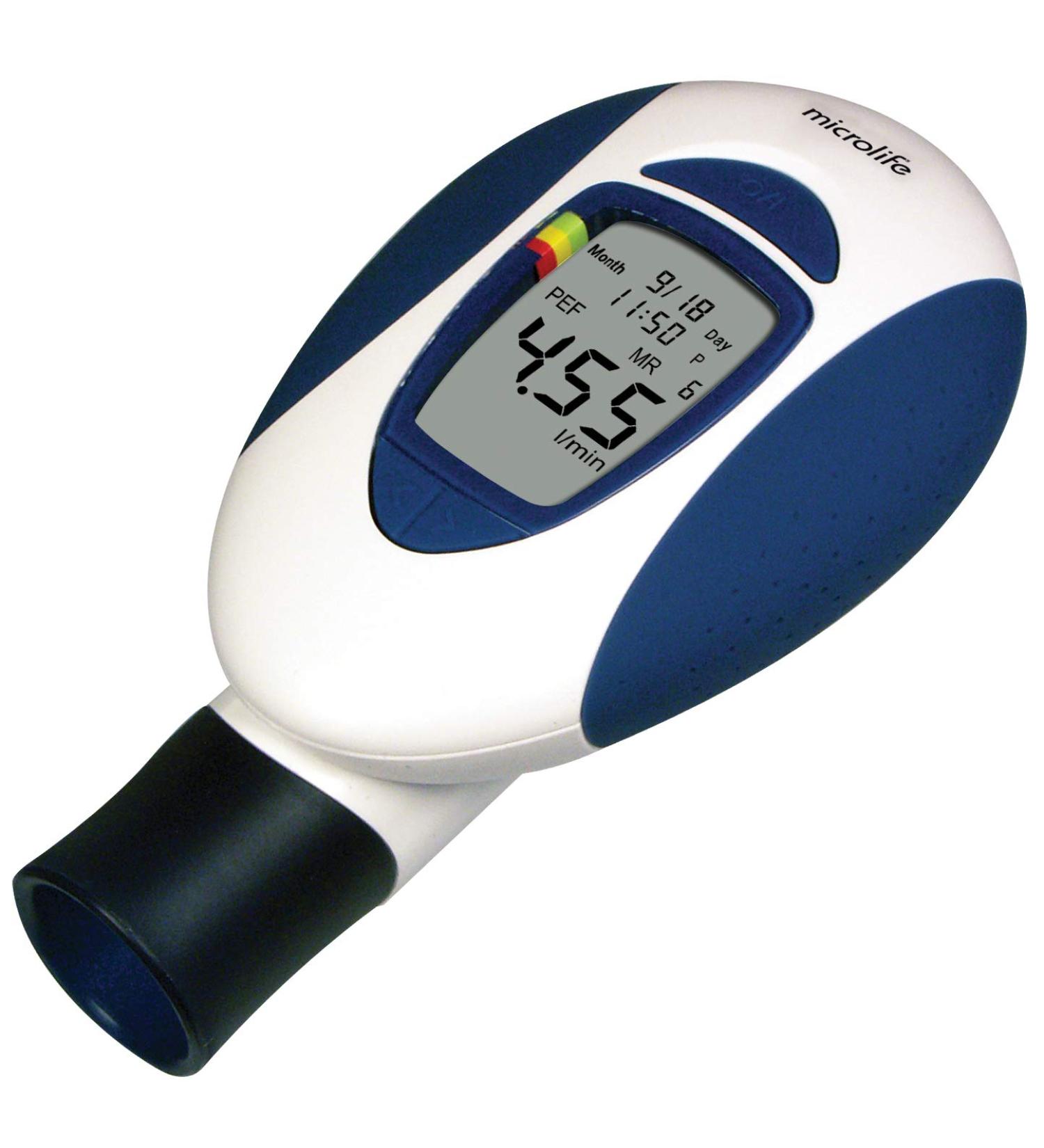 Microlife Digital Peak Flow Meter with FEV1 | Reliable Respiratory Spirometer for Home Monitoring Asthma & COPD - Buy Online on SooperMarket.com