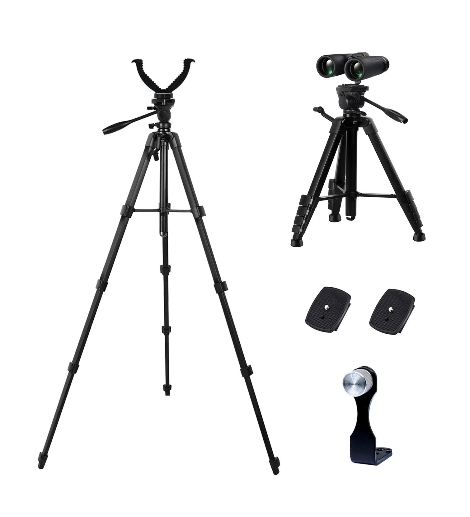 LCNCY Shooting Sticks Tripod Hunting Rest with 360 Rotation - Aluminum, 5-Section Adjustable Binoculars Tripod with Adapter for Rifle, Hunting, Binoculars, Spotting Scope, Crossbow Stand - Buy Online on SooperMarket.com