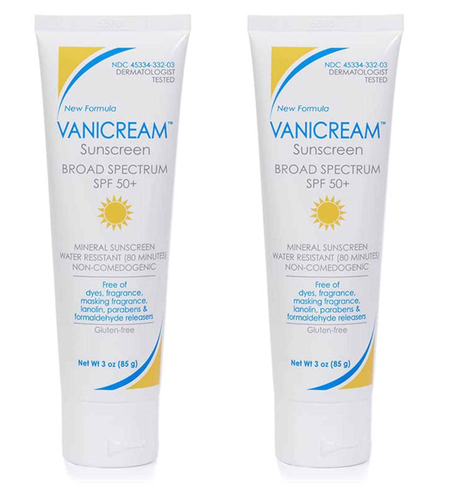 Vanicream Sunscreen Broad Spectrum SPF 50+ 3 Ounce (Pack of 2) - Ultimate Sun Protection Combo - Buy Online on SooperMarket.com