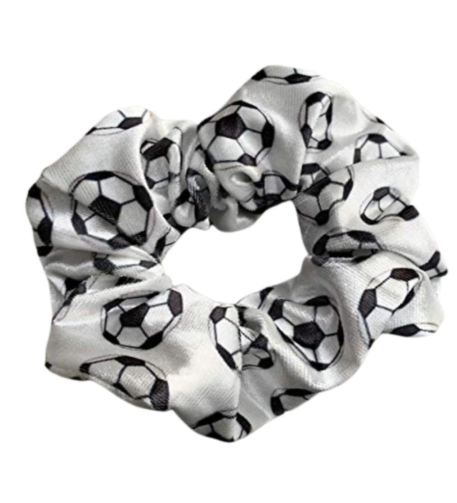 Soccer Hair Accessories: Premium Velvet Scrunchie - No Crease Soccer Hair Accessory for Girls - Buy Online on SooperMarket.com