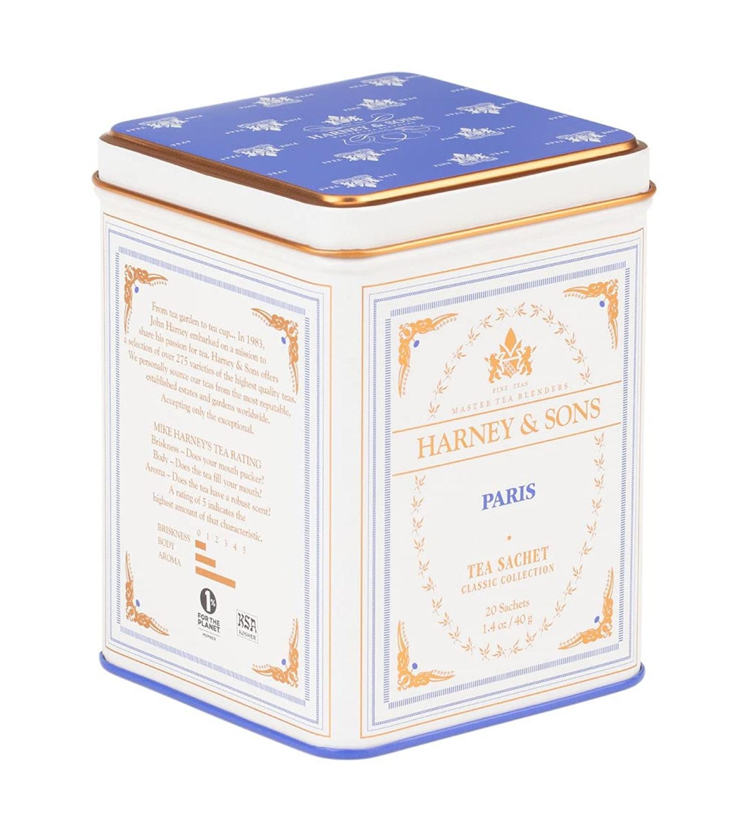 Harney & Sons Paris Tea - 20 Sachets (1.4 oz) | Premium Loose Leaf Tea - Buy Online on SooperMarket.com