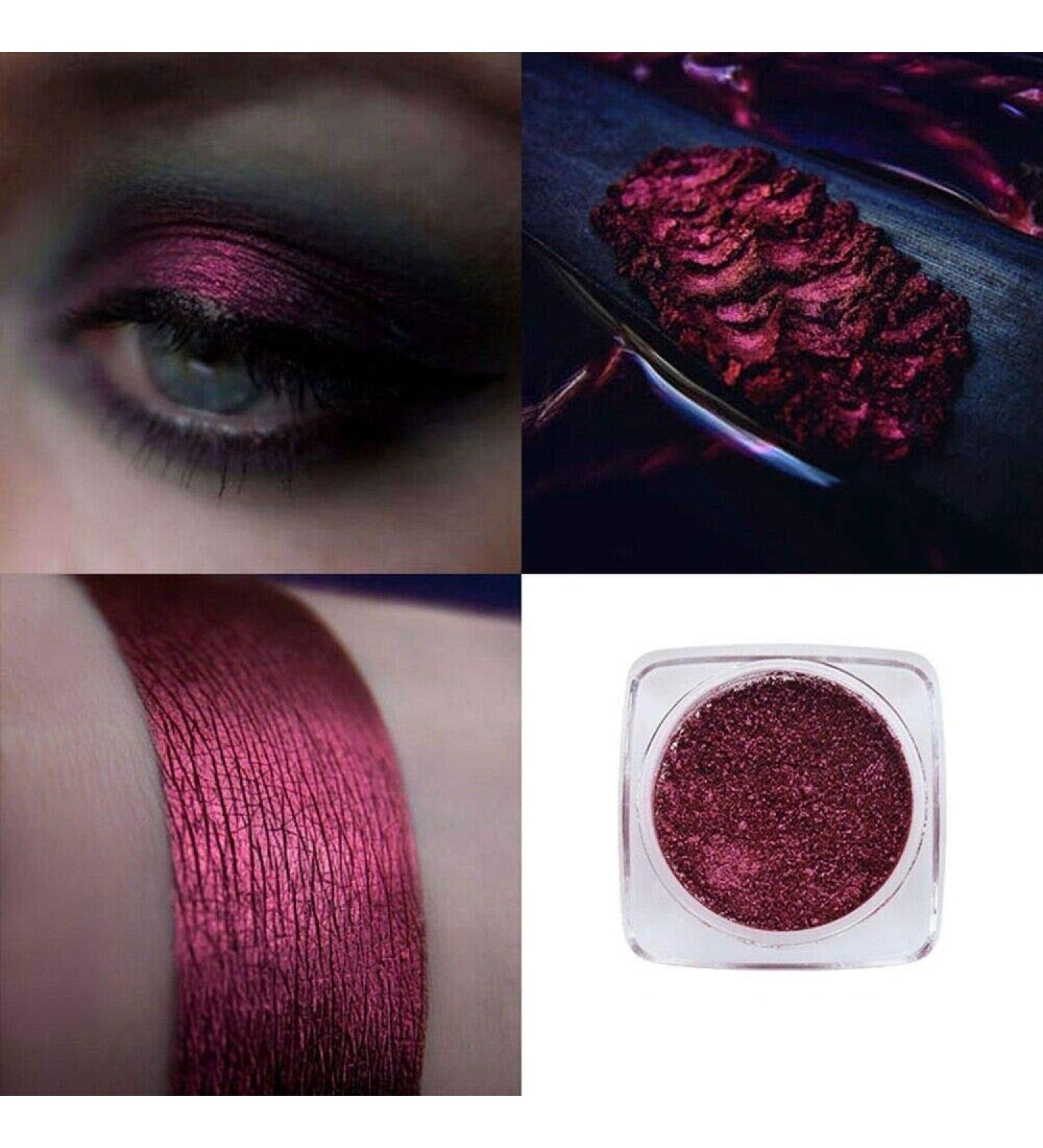 Phoera  Pigment Eyeshadow Palette Metallic Shimmer Glitter Loose Powder Eye Shadow Makeup (310 BURGUNDY)