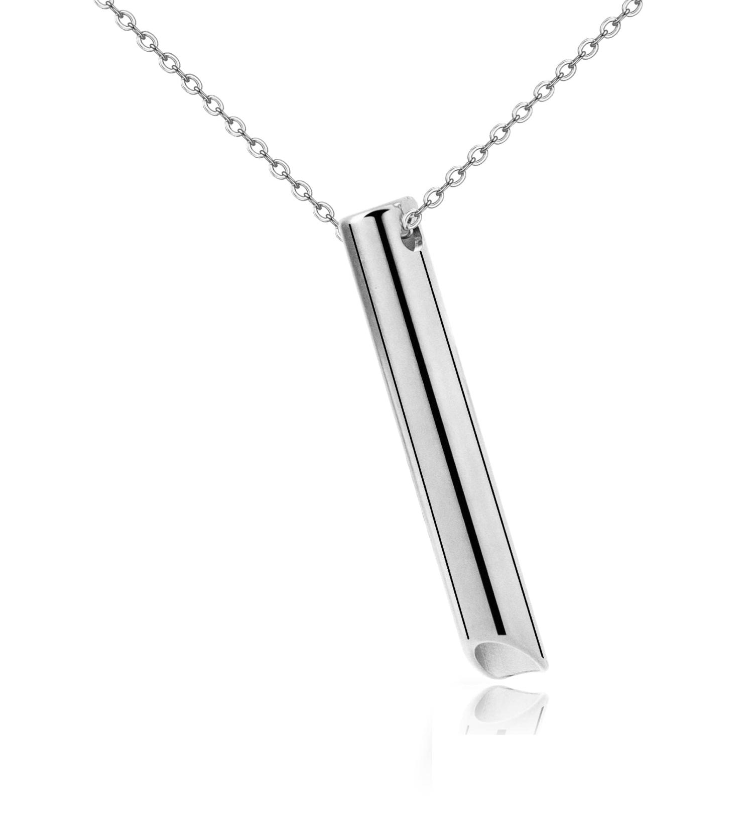Anxiety Necklace for Women Men Breathing Calming Necklace for Anxiety Relief Mindful Breathing Stress Relief Meditation Relaxation Calming Down Silver - Buy Online on SooperMarket.com