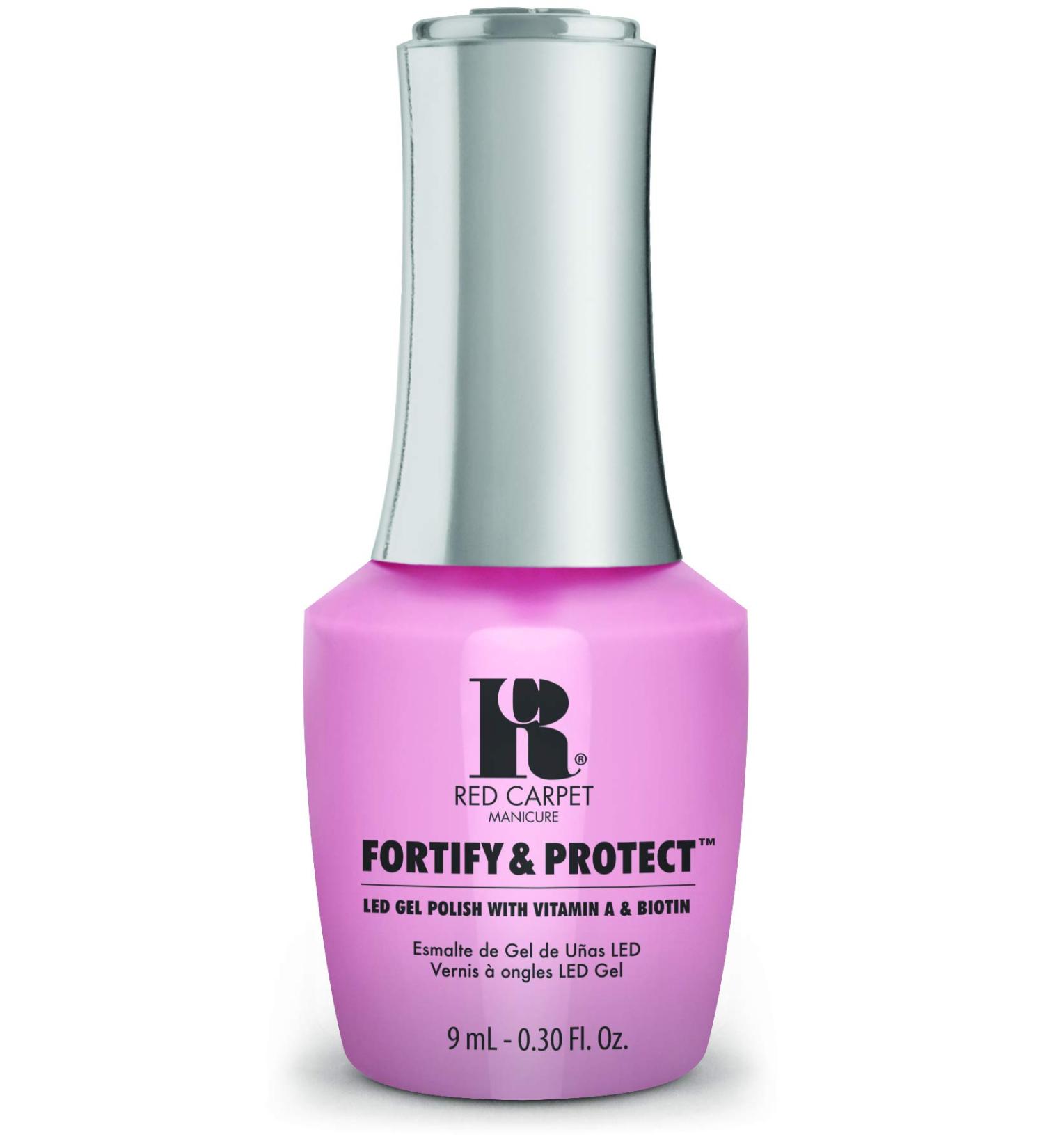 Red Carpet Manicure Fortify & Protect Light Pink Cr me Gel Polish for Strong Healthy Nails - Infused with Vitamin A & Biotin - (Top Billed Beauty) Led Nail Gel Color 0.3 Fl Oz - Buy Online on SooperMarket.com