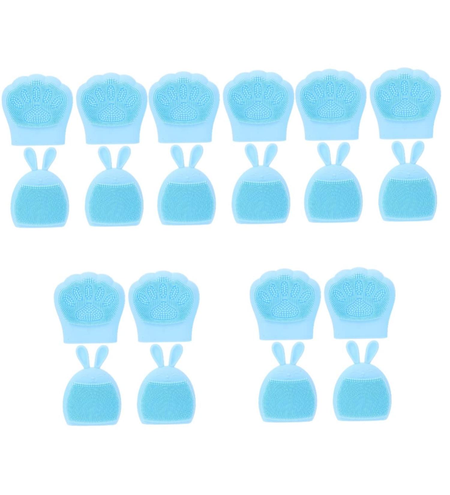 minkissy 20 Pcs Rabbit Ears Facial Brush Face Cleansing Brush Body Massager Lady Facial Cleaning Brush Face Wash Portable Massager Face Massage Brush The Face Pore brush Silica Gel Miss Light Bluex5pcs 7.5x7.5cmx5pcs - Buy Online on SooperMarket.com