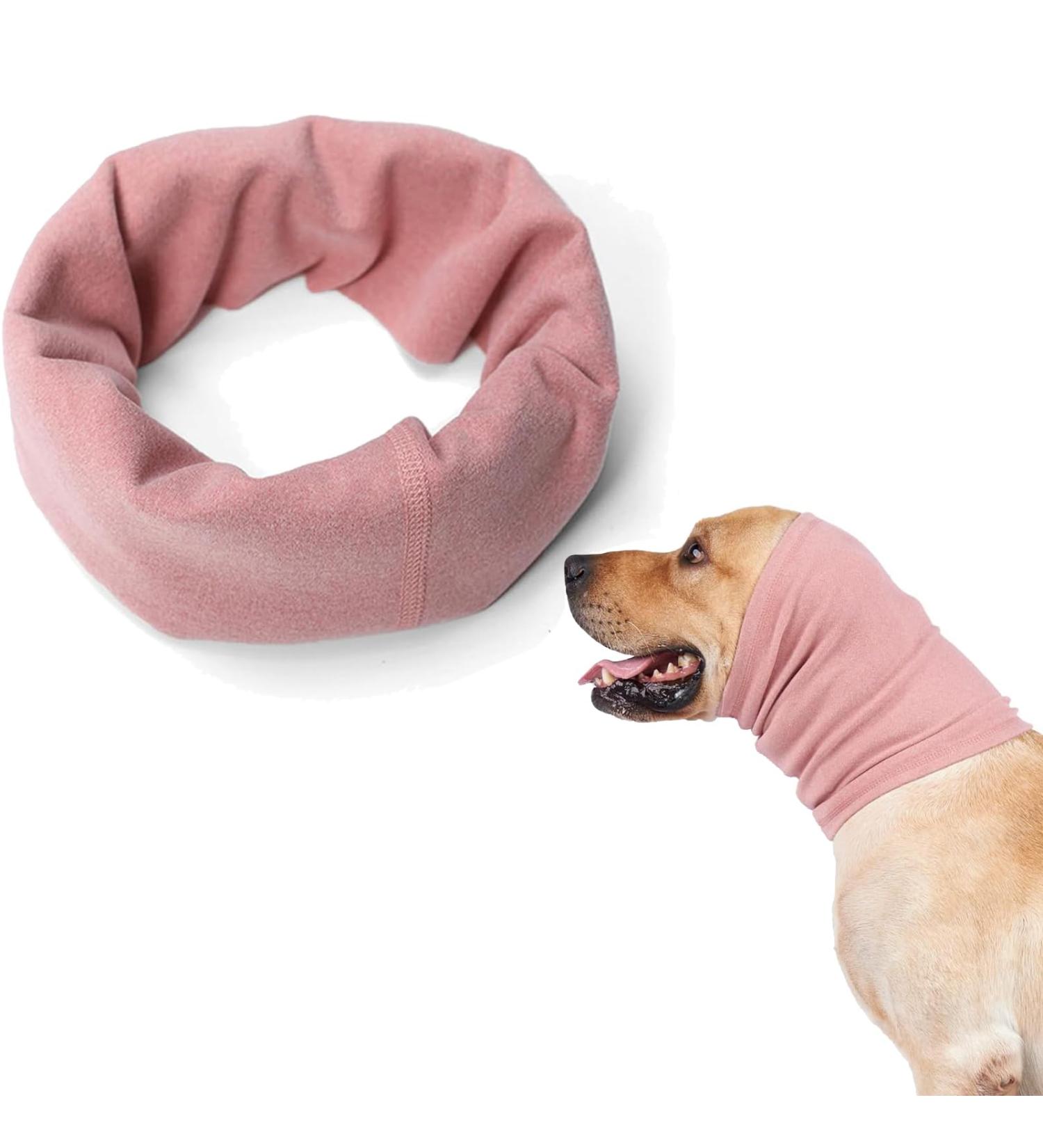 Dog Snood Dog Earmuff for Dog Neck Dog Head Wrap Pet Ears Warmer for Noise Protection Pink Elastic Dog Ear Covers for Shower Grooming Anxiety Relief Ear Defenders Noise for Puppy - Buy Online on SooperMarket.com