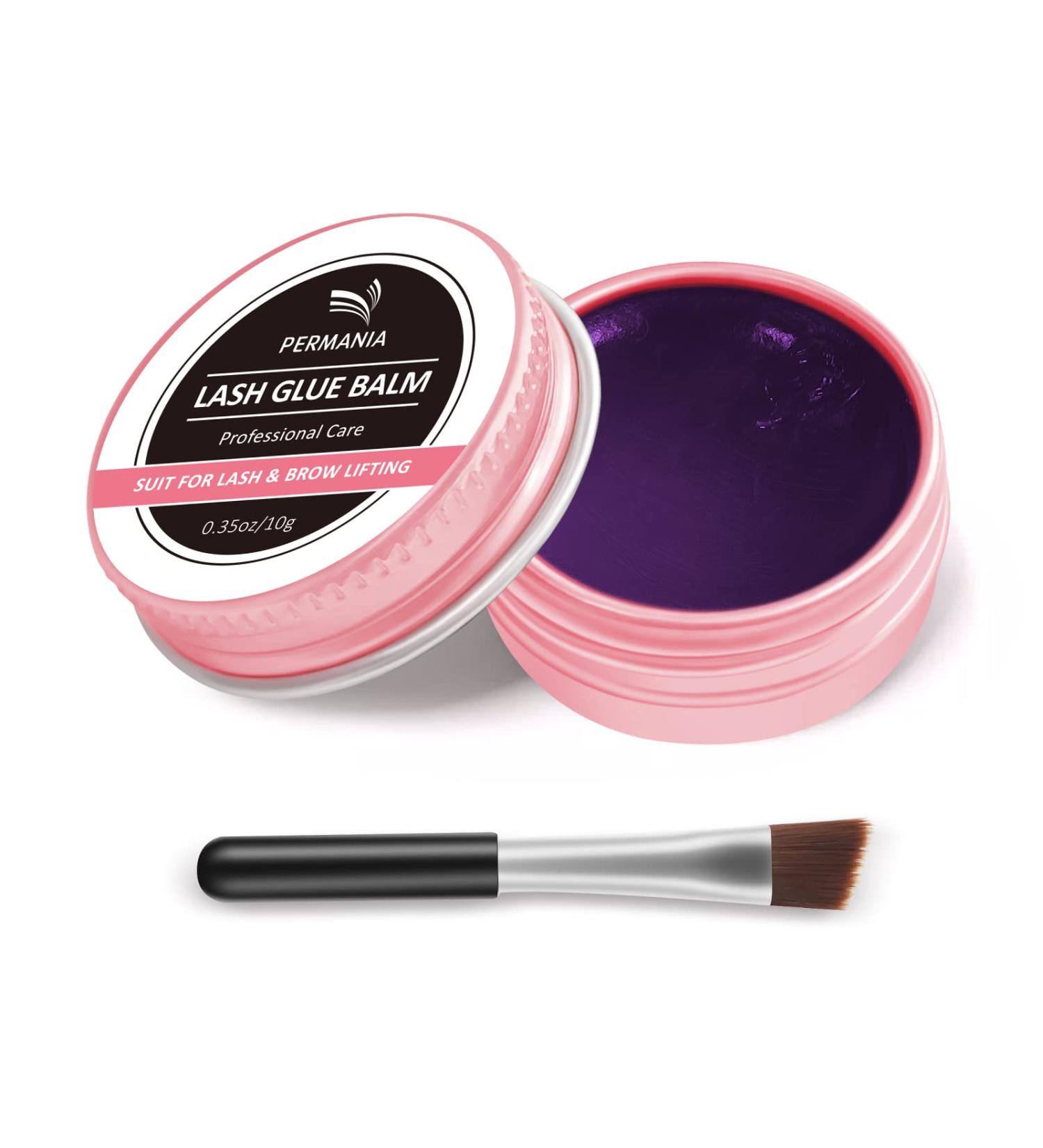 PERMANIA 2023 Lash Lift Balm 0.35oz - Grape Flavored Adhesive for Strong Viscosity and Water Solubility - Eyelash Perm Kit Essential - Buy Online on SooperMarket.com