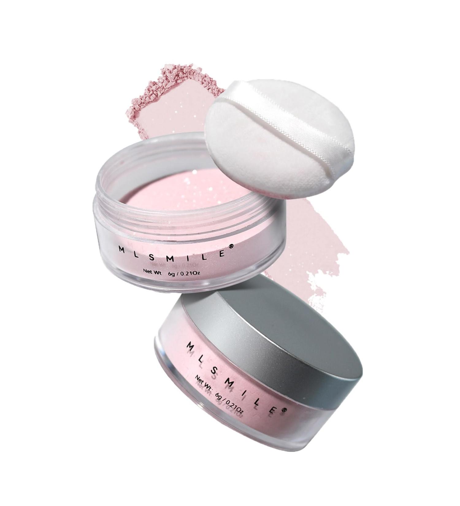 Pink Translucent Setting Powder | Long-Lasting Waterproof Shimmer for All Skin Types - Buy Online on SooperMarket.com