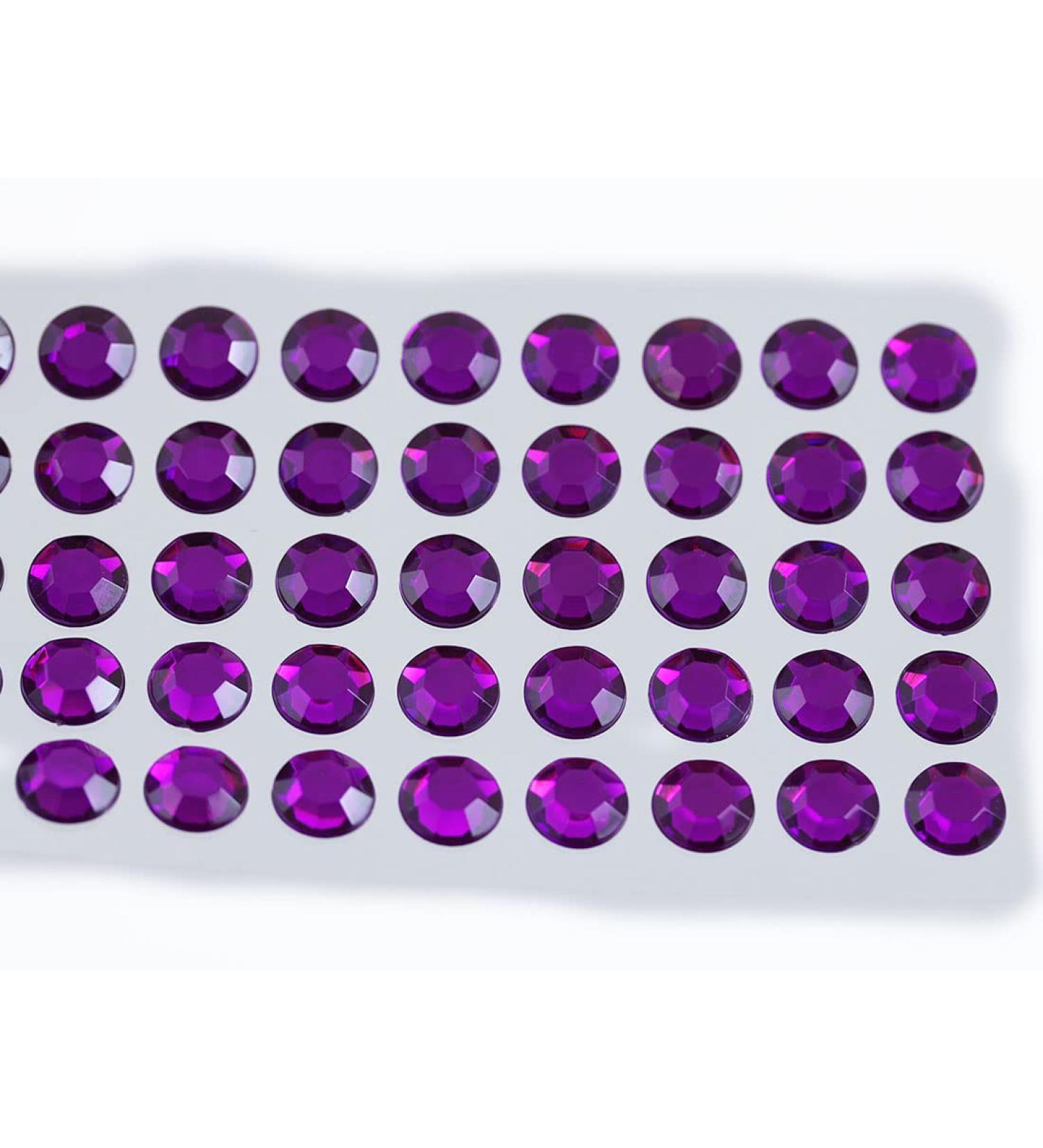 KraftGenius Allstarco 10mm SS48 Purple Amethyst Self Adhesive Acrylic Rhinestones - 250PCS Stick On Body Jewels for DIY Crafts - 5 Sheets - Buy Online on SooperMarket.com