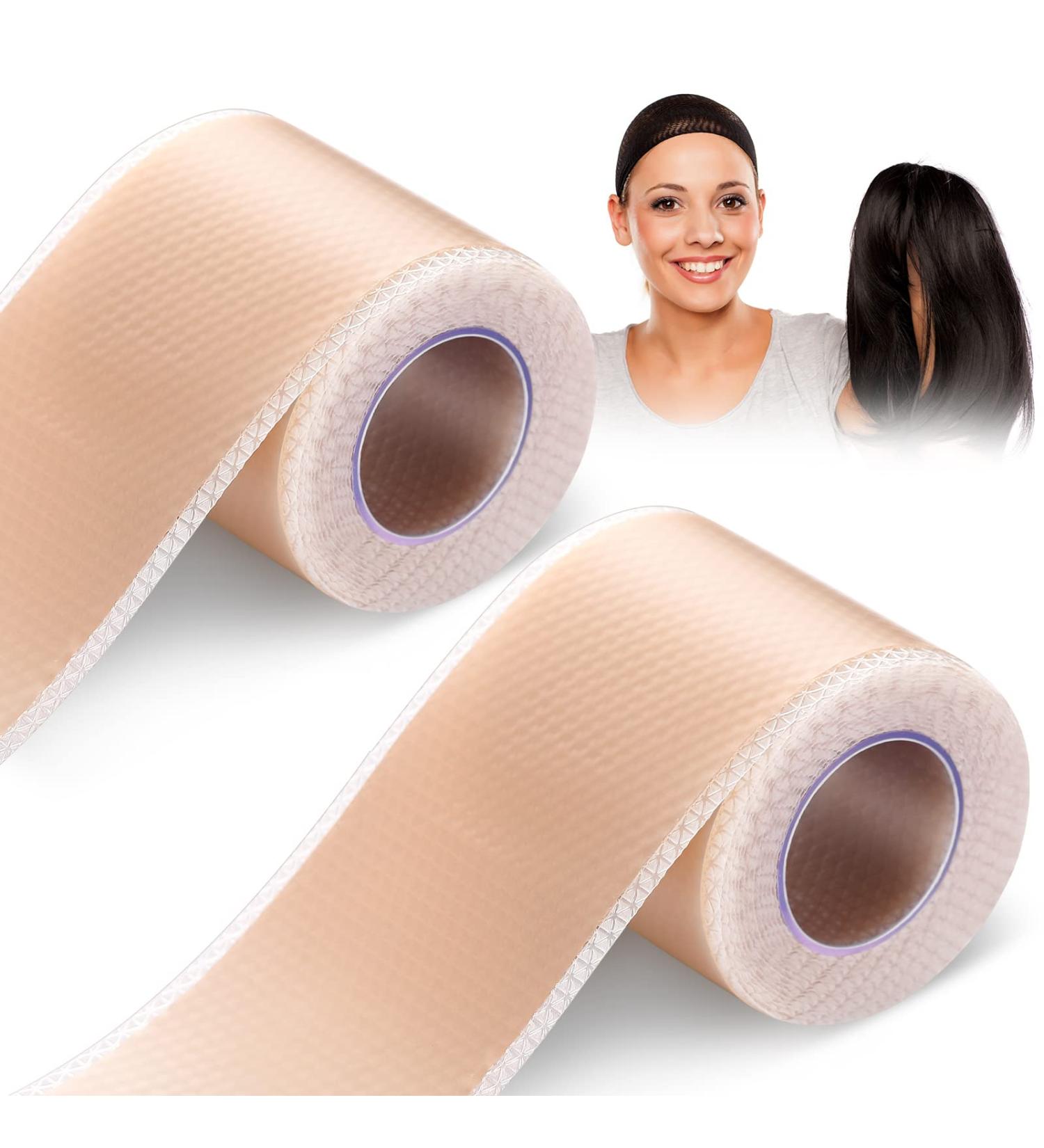 Silicone Fake Scalp Tape for Lace Wigs - Beige, 2 Rolls 1.57x 1.64 yd - Buy Online on SooperMarket.com