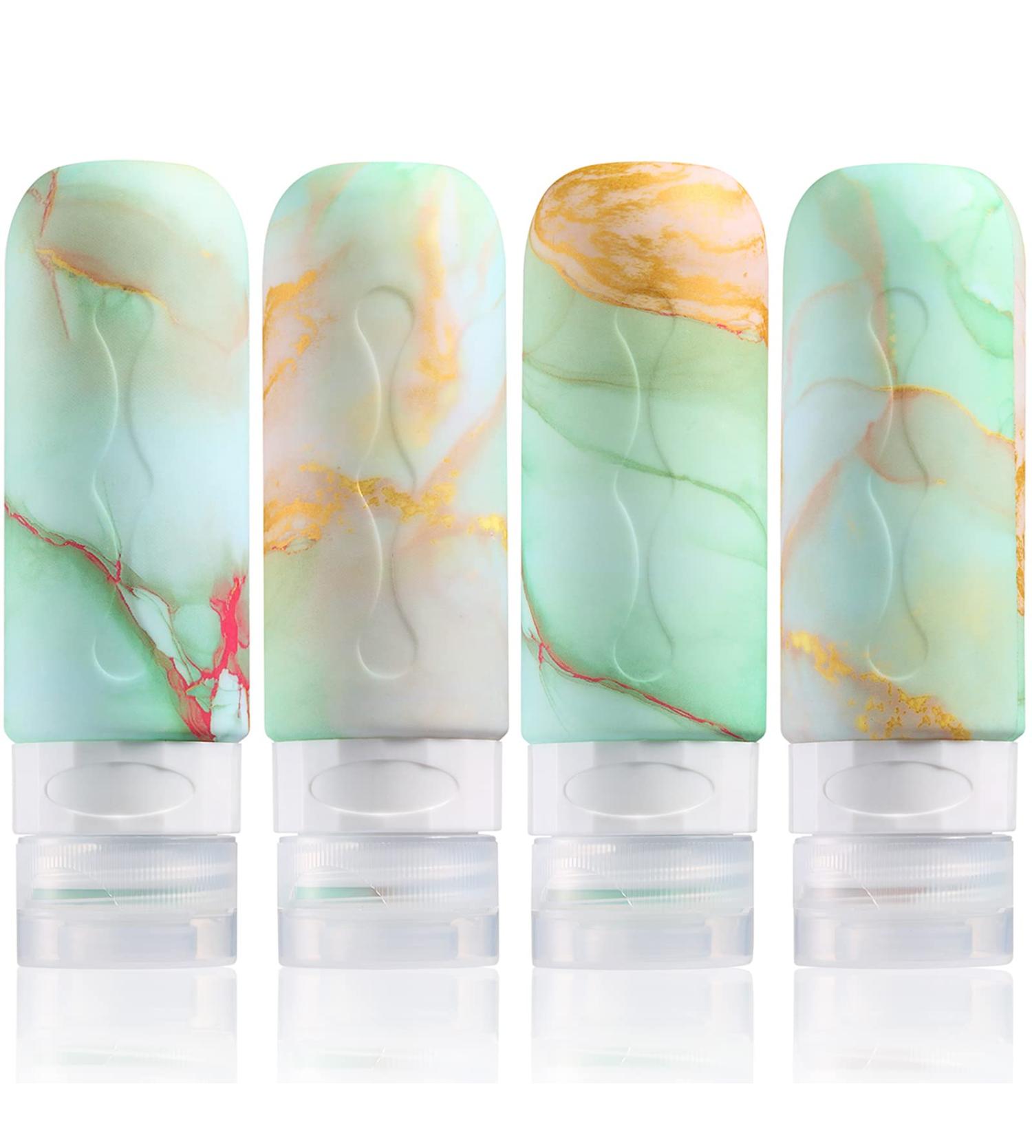 Gemice TSA-Approved Travel Bottles for Toiletries - 85ml BPA-Free Leak-Proof Refillable Containers for Shampoo & Lotion - 4 Pack Mint - Buy Online on SooperMarket.com