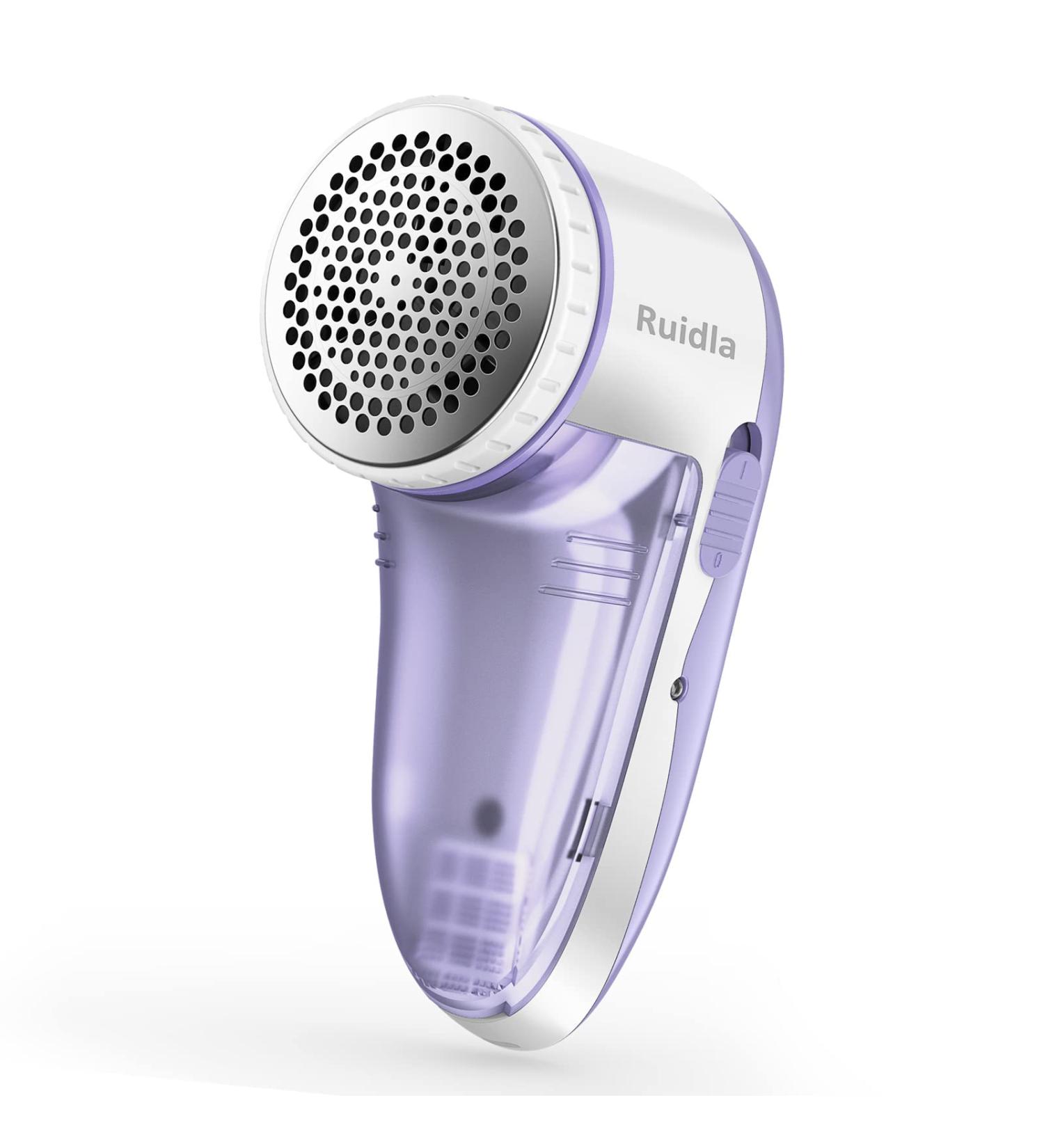 Ruidla Fabric Shaver Defuzzer - Rechargeable Electric Lint Remover with Stainless Steel Blades - Dual Protection - Purple - Buy Online on SooperMarket.com