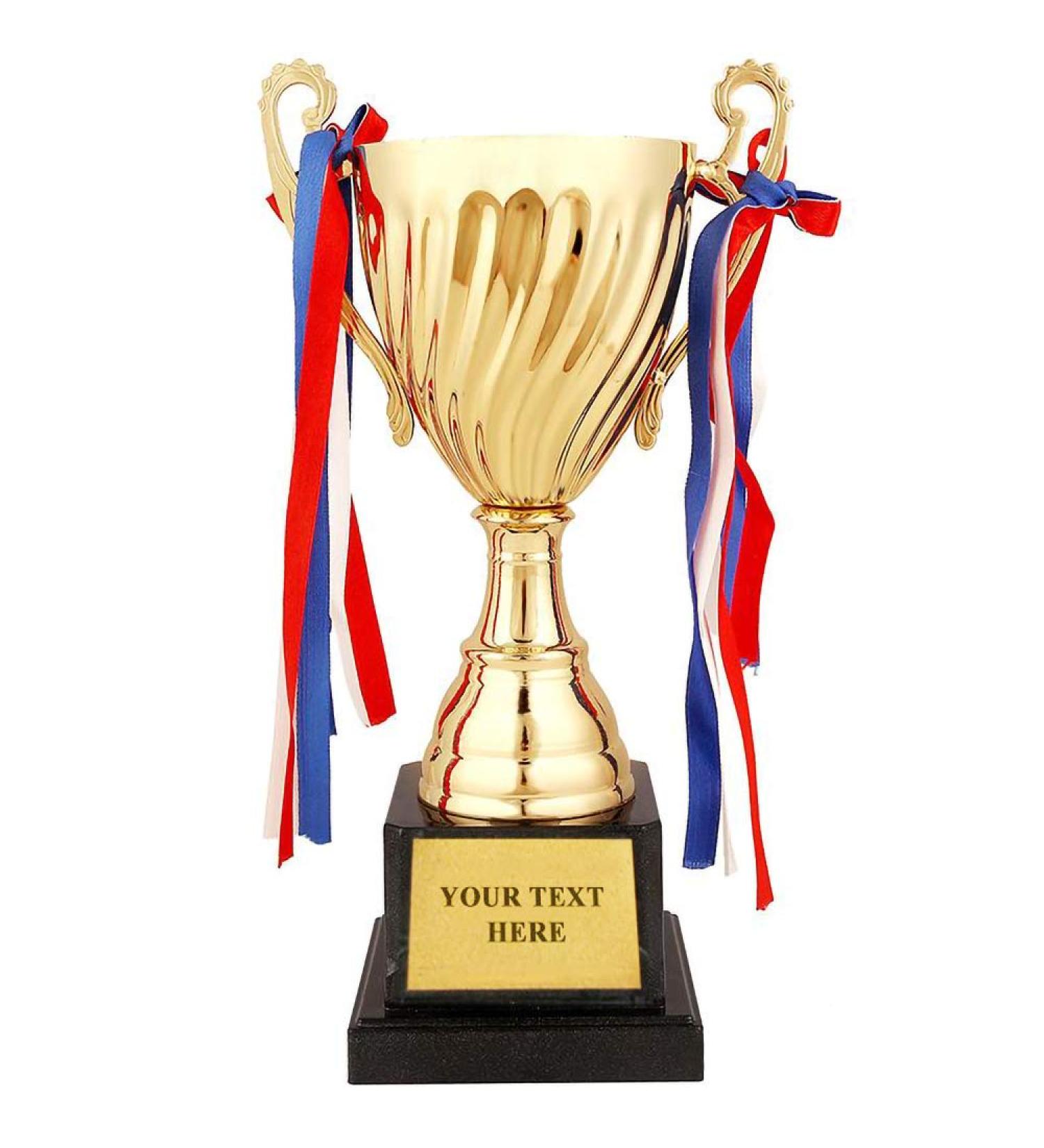 Large Gold Trophy Cup for Sports Tournaments & Competitions - Soccer, Football, Leagues, & Teamwork Awards - Buy Online on SooperMarket.com