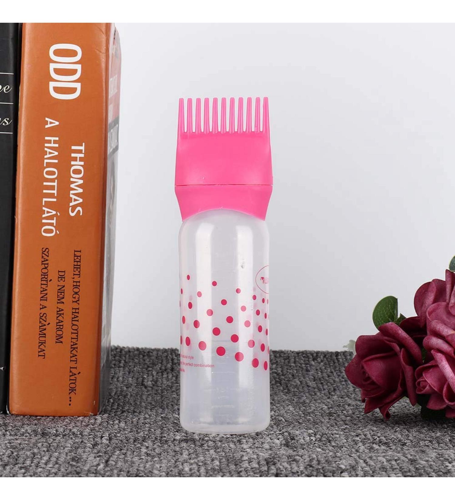 Hair Oil Applicator Brush & Dye Bottle with Comb - 170ml Professional & DIY Hair Color Tool (Rose Red) - International Shipping - Buy Online on SooperMarket.com
