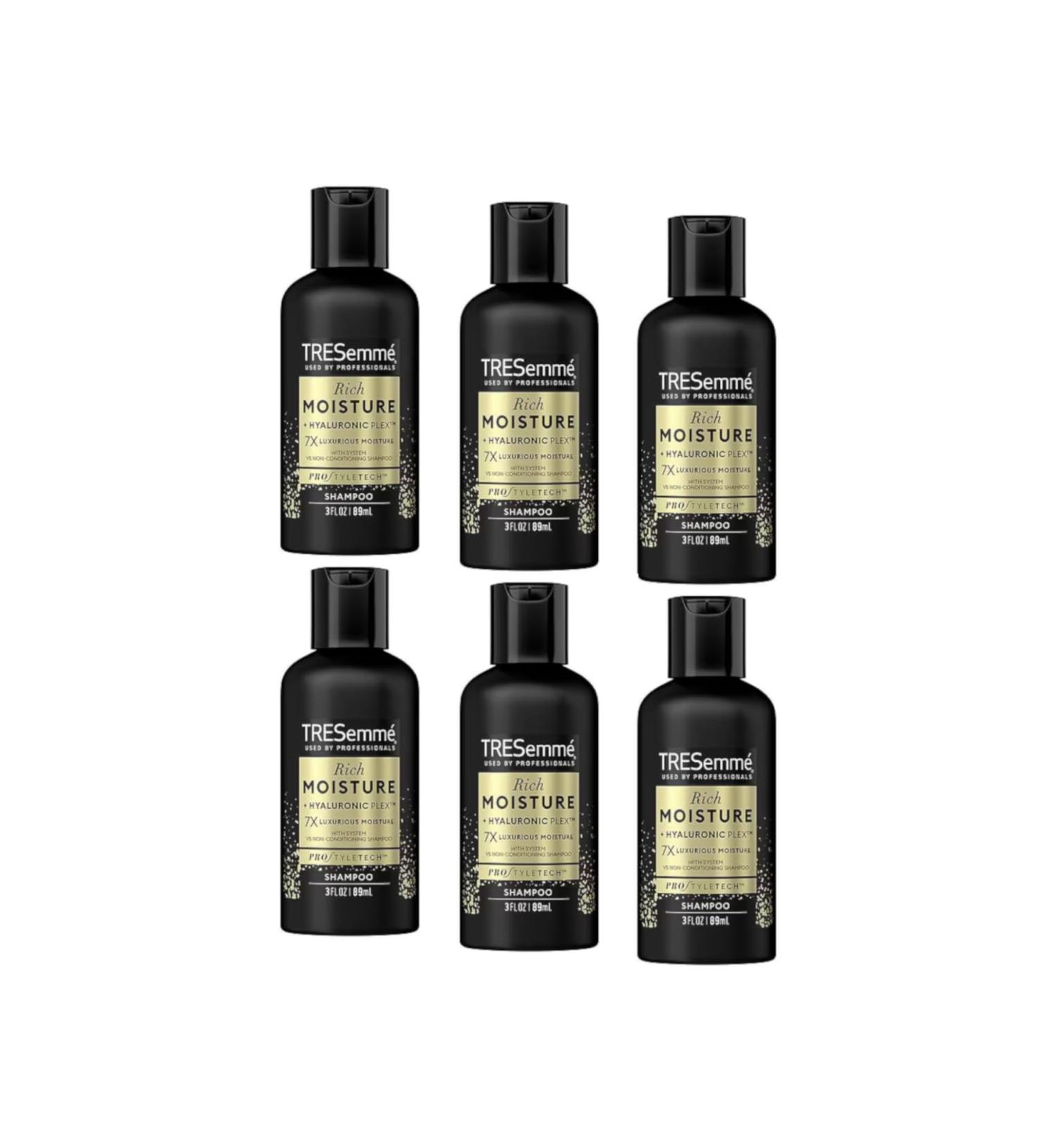 TRESemme Vitamin E Luxurious Moisture Shampoo - 3 Oz Travel Size (Pack of 6) | International Shipping Available - Buy Online on SooperMarket.com