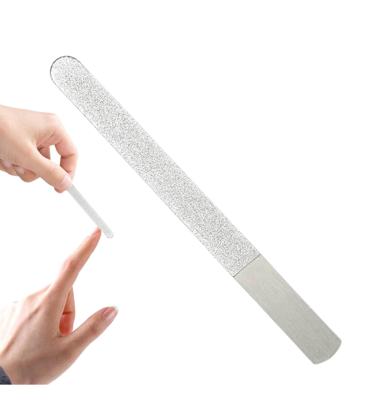 DASHIELL Stainless Steel Nail File - Stainless Steel Finger Nail File Toenail File for Natural Nails Pedicure Tool Nail Care for Home Salon or Travel Use A-12 short - Buy Online on SooperMarket.com