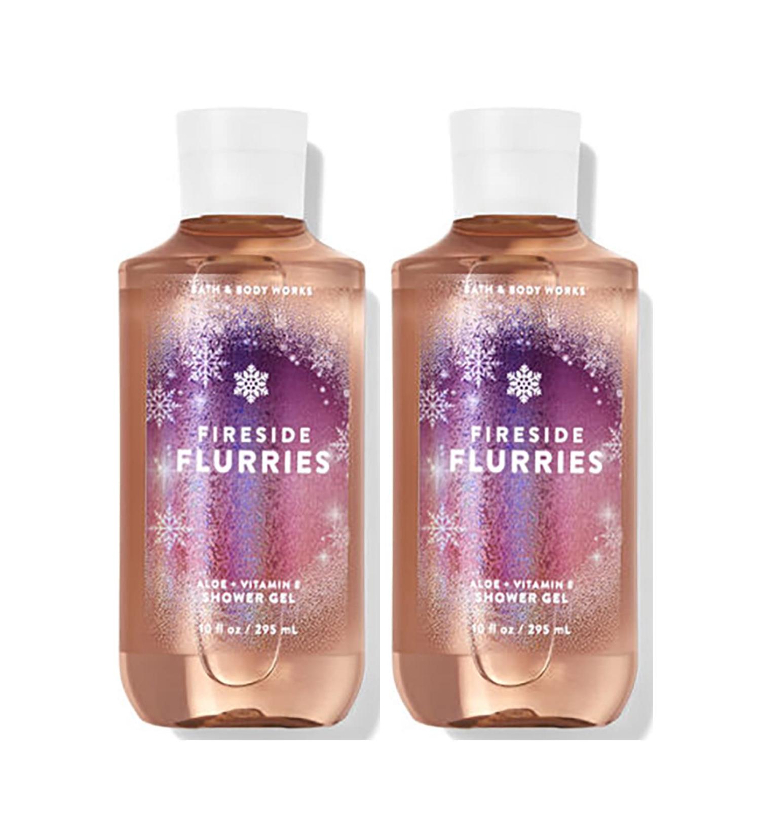 Bath and Body Works Fireside Flurries Shower Gel Gift Sets 10 Oz 2 Pack (Fireside Flurries)
