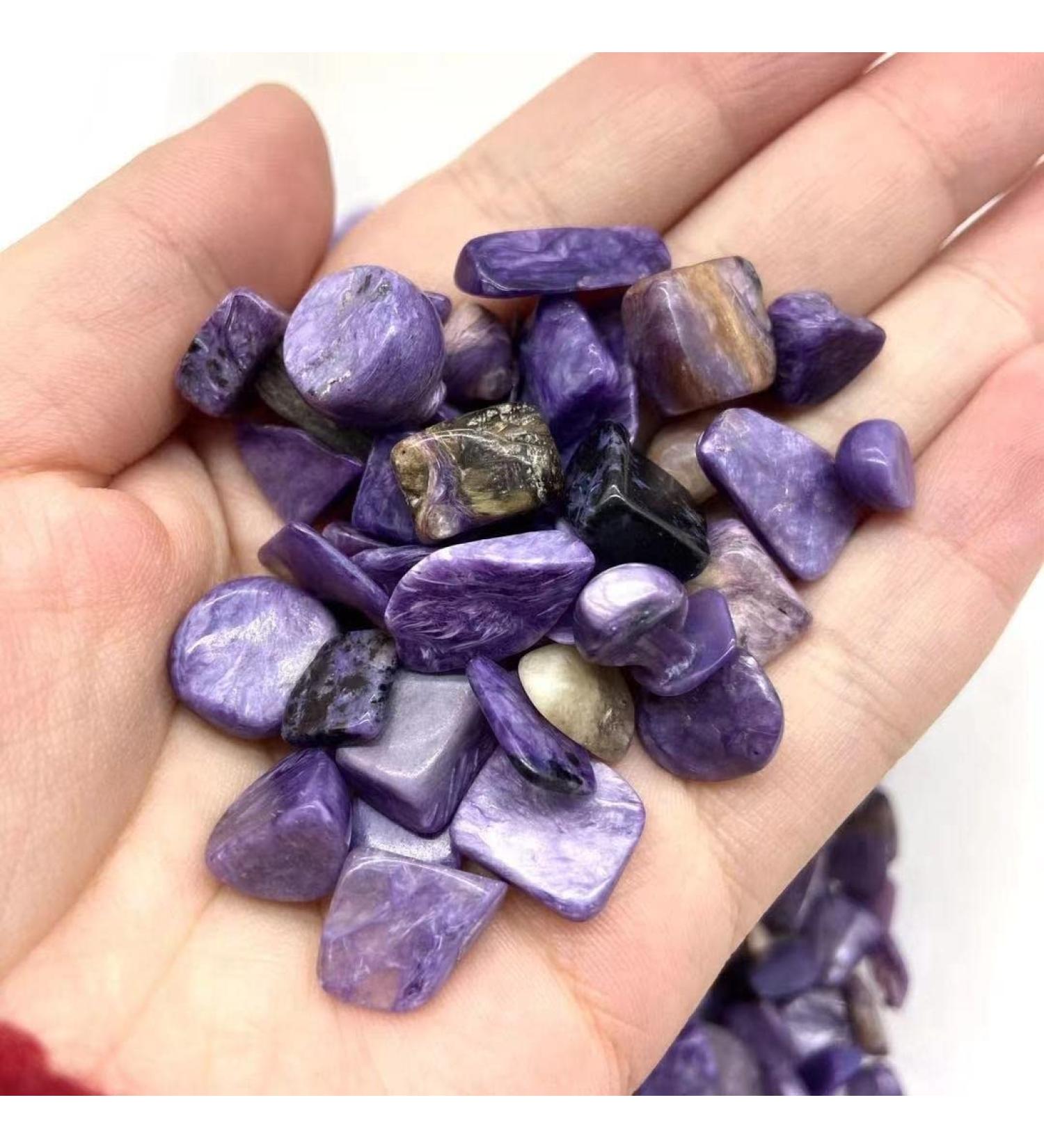 Natural Crystals and Stones 100g 9mm-12mm Natural Purple Charoite Crystal Gravels Polishing Stone Chips for Home Decoration for Decoration FZUGEDRLI - Buy Online on SooperMarket.com